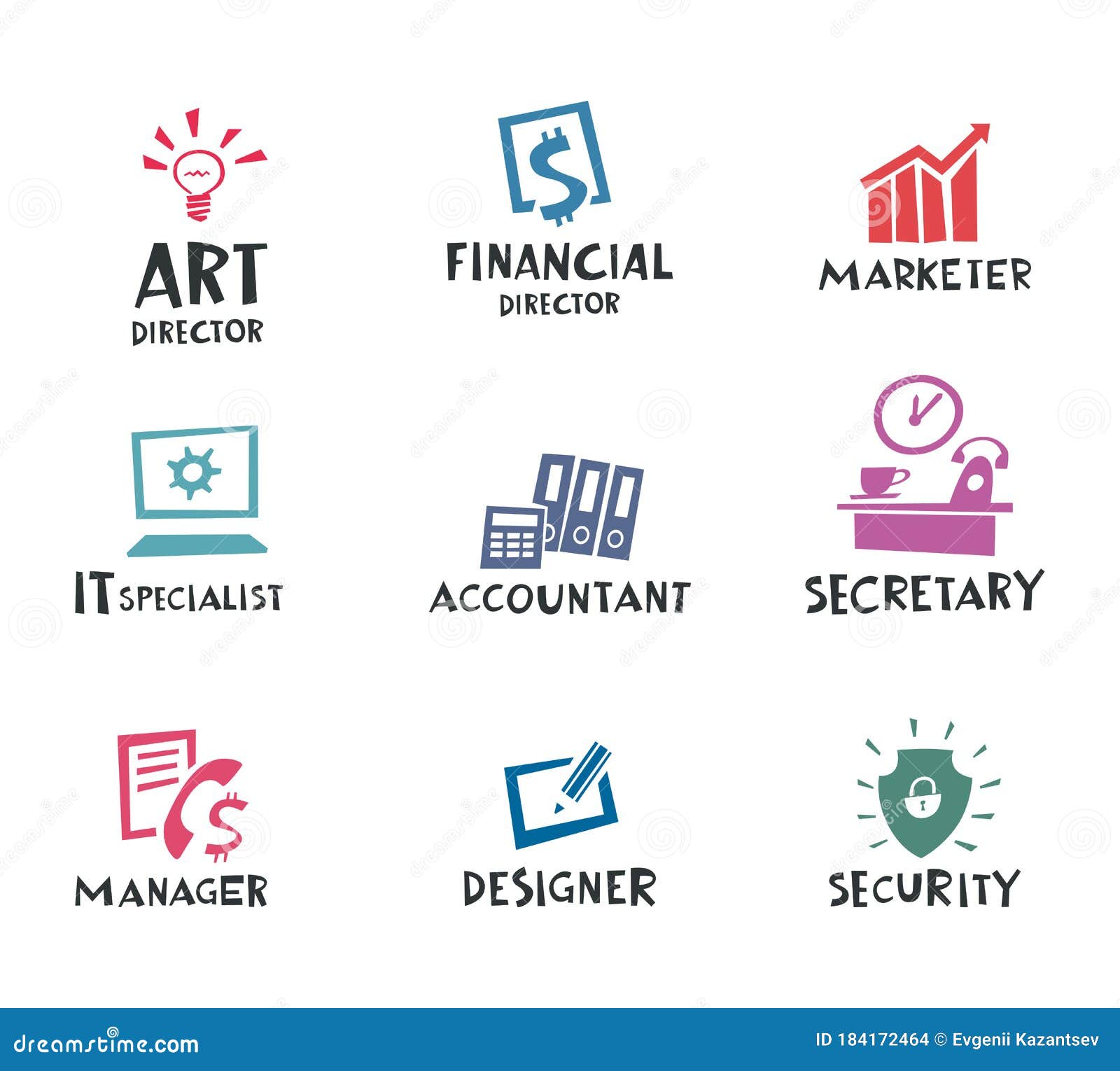 Icons of Various Office Professions Stock Vector - Illustration of  profession, specialist: 184172464