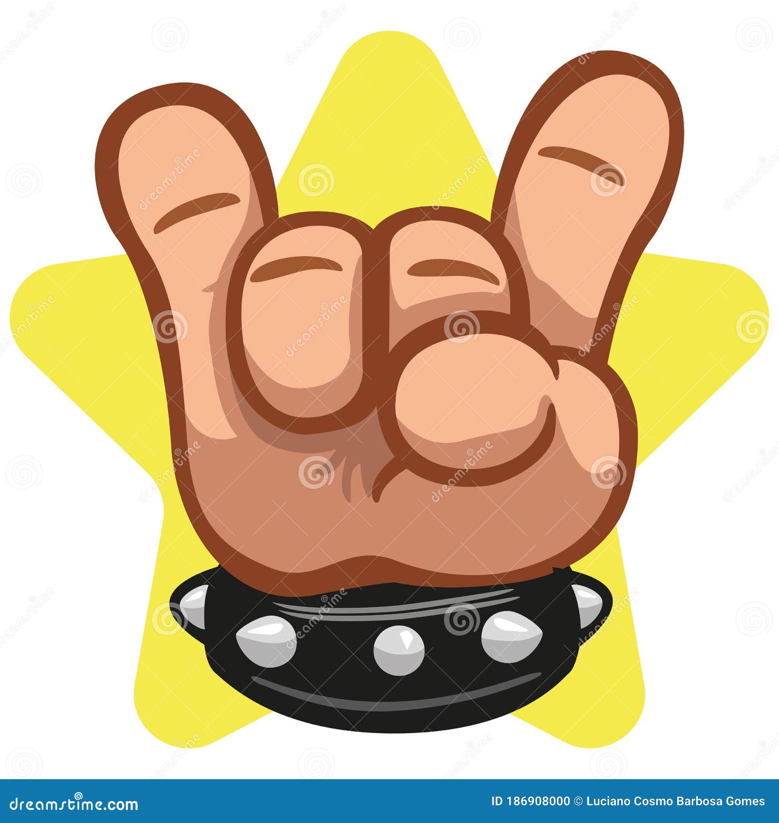 Icons, Young People, Hand Making Symbol Heavy Metal or Rock Stock Vector -  Illustration of enjoy, catalogs: 186908000