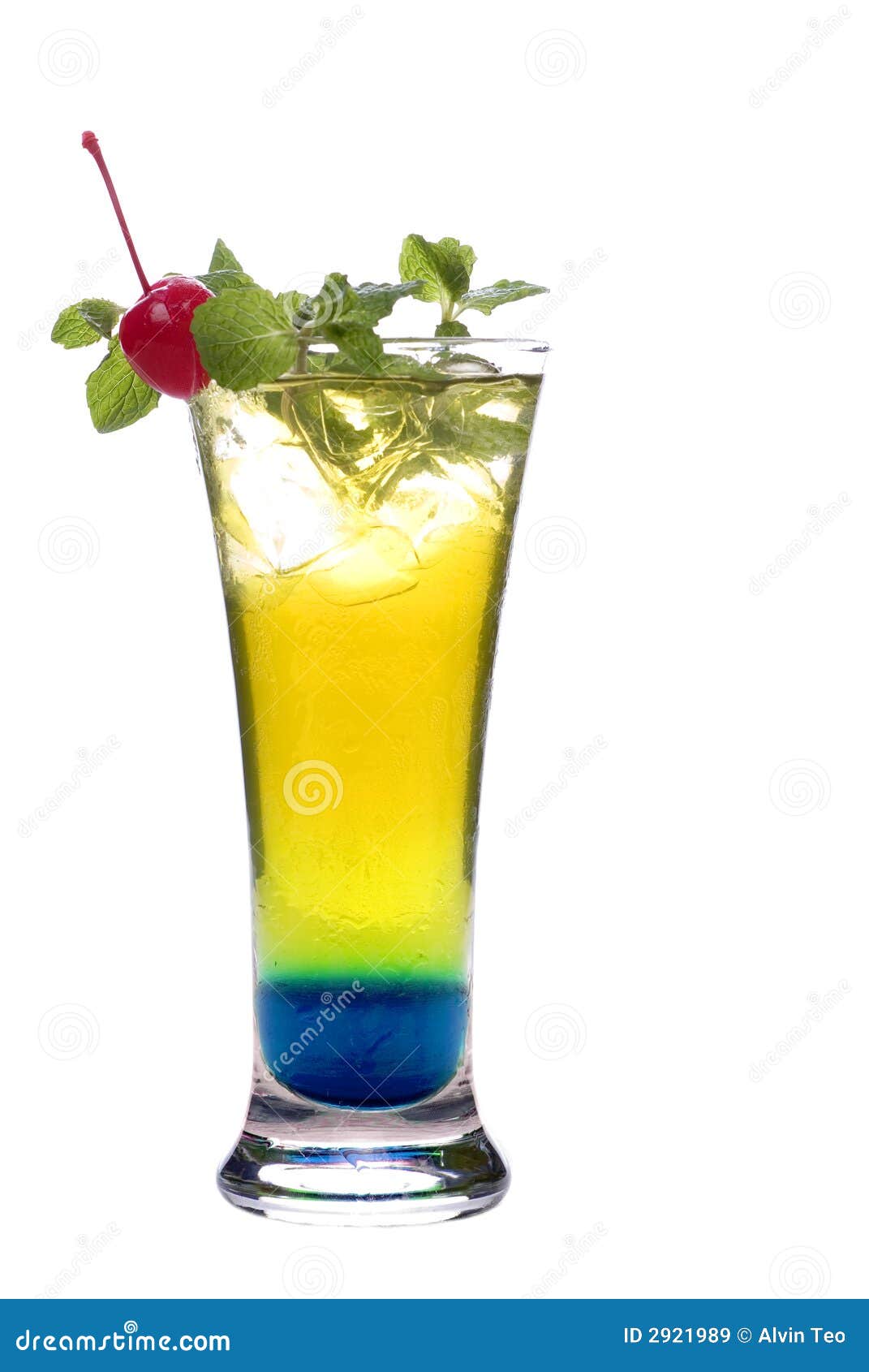 Icy Cold Drink stock image. Image of cocktail, blue, tall 2921989
