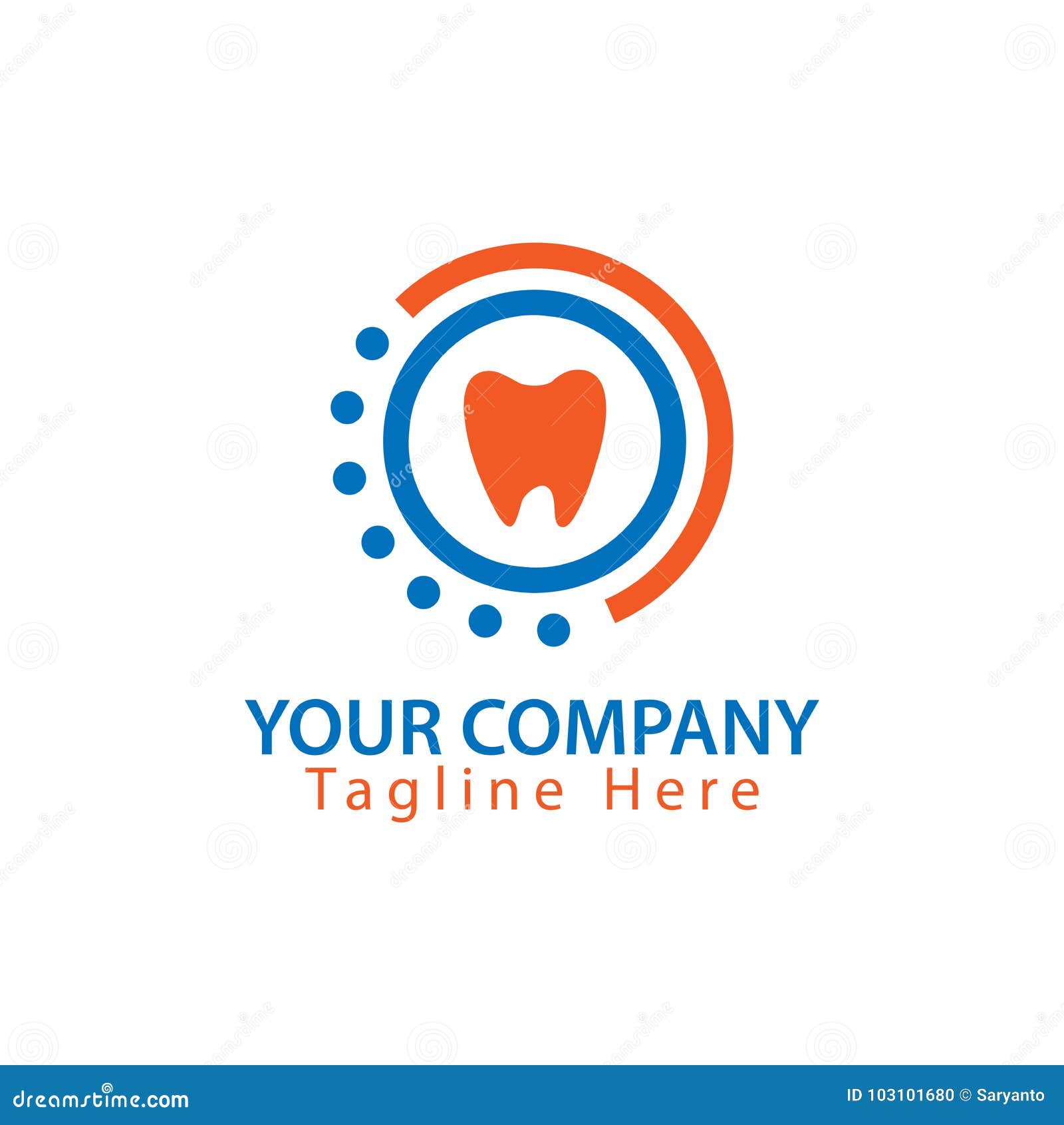 Tooth Icon Circle Dental Logo Vector Stock Illustrations, Vecteurs