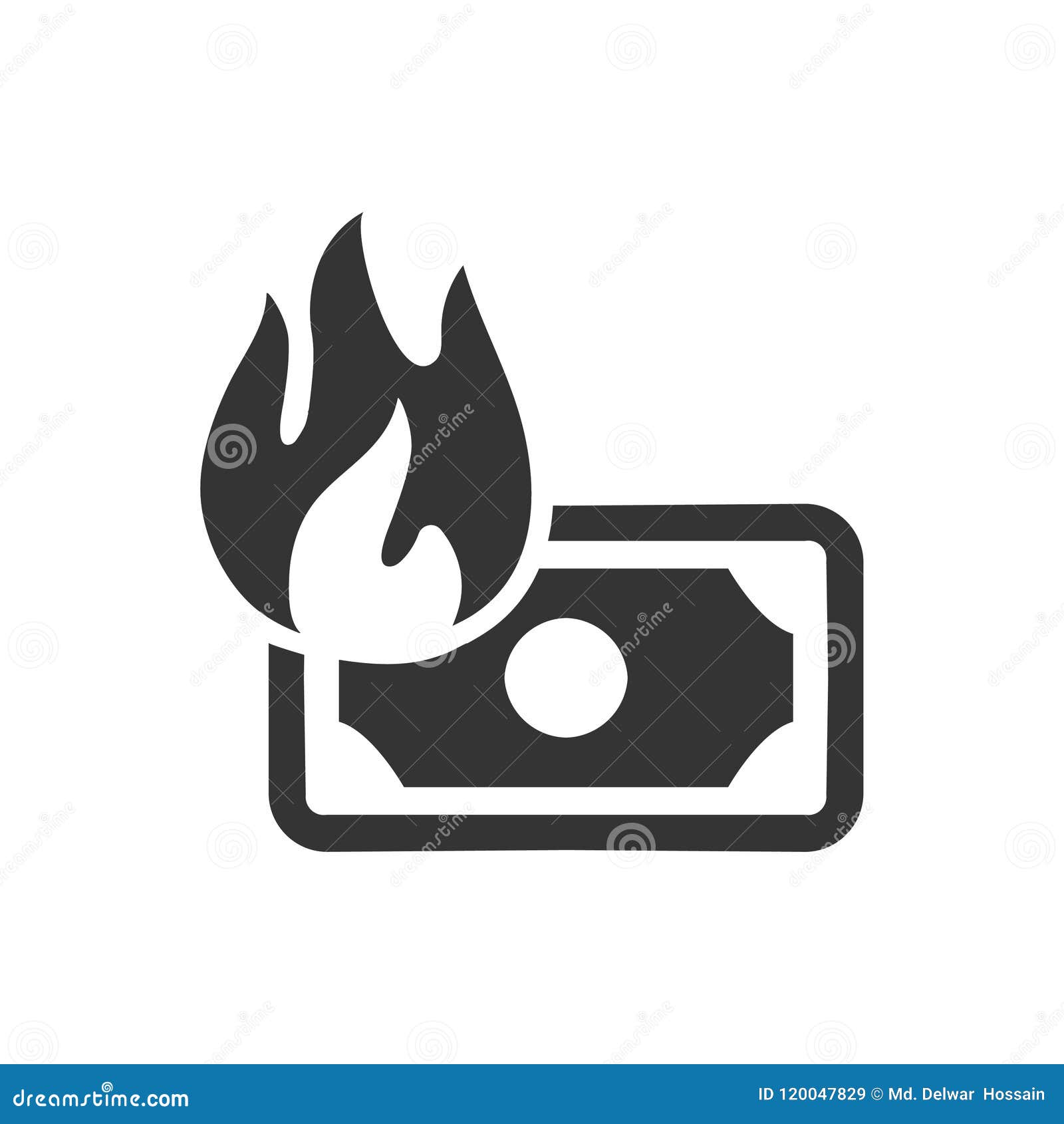 Icône de perte financière illustration de vecteur. Illustration du