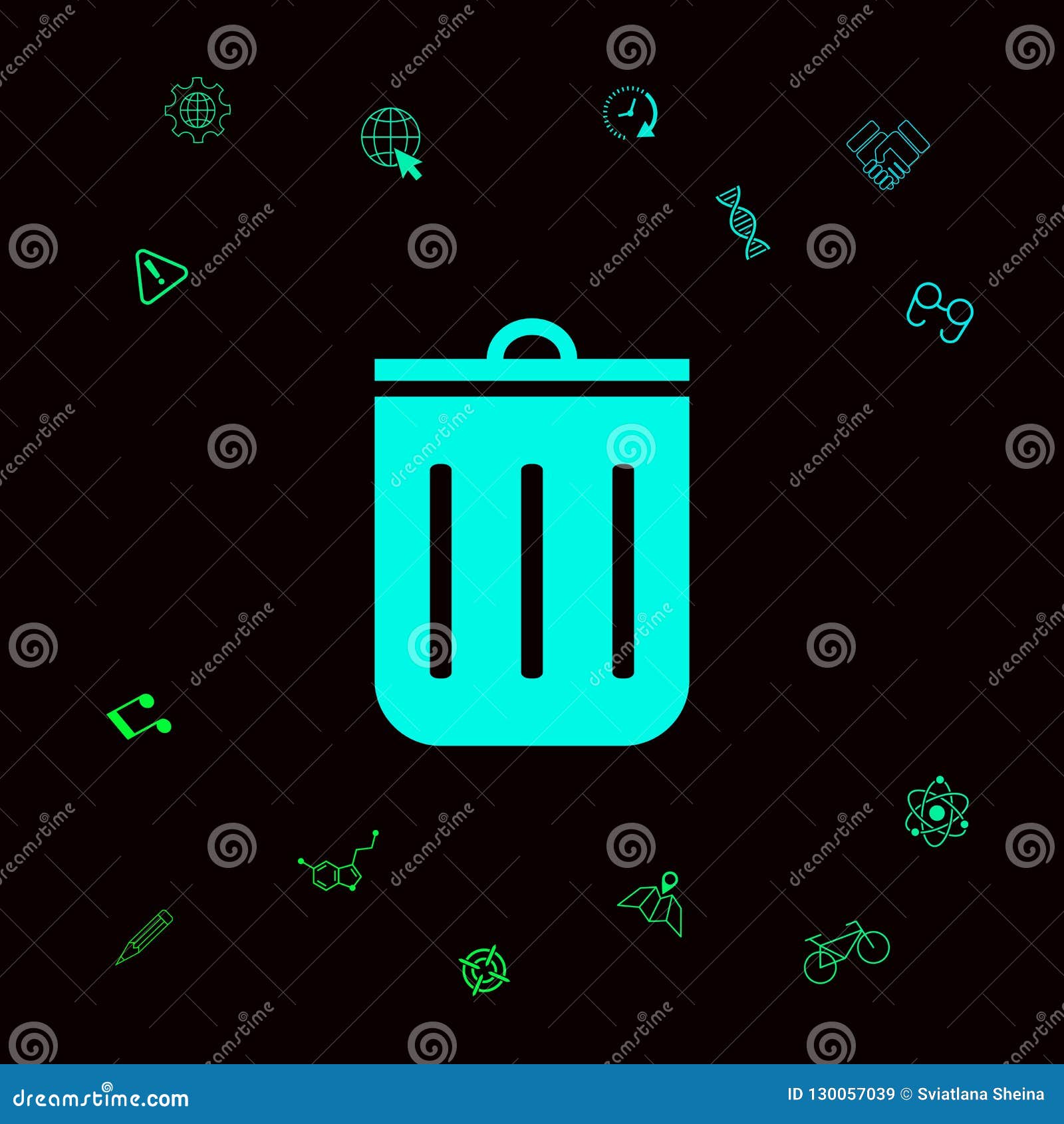Icône de poubelle Éléments graphiques pour votre designt. Icône de poubelle Signes et symboles - éléments graphiques pour votre designt
