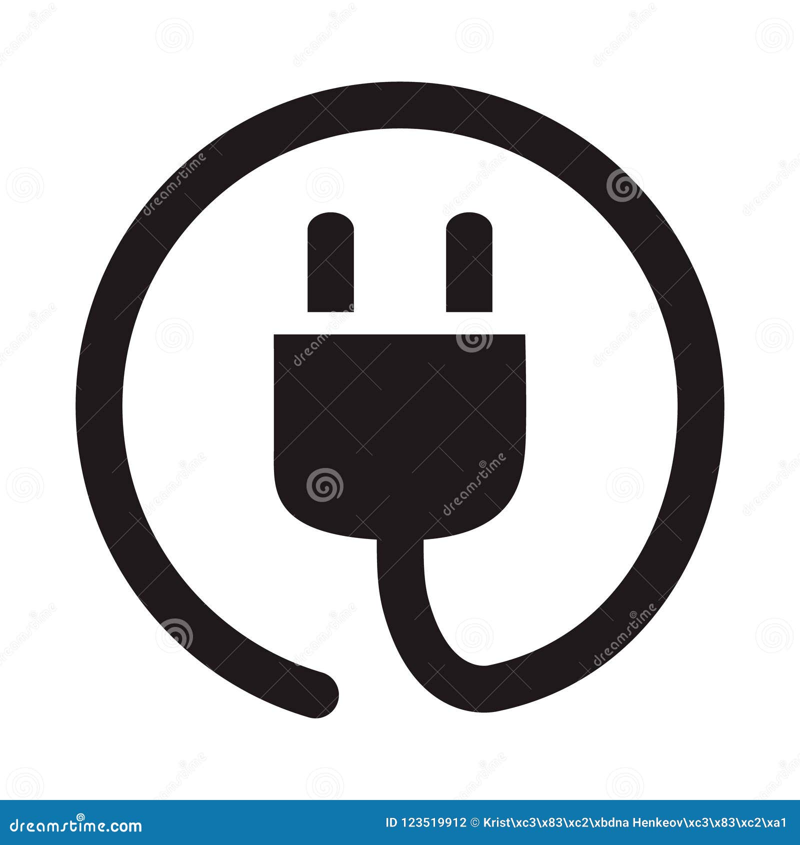 Icône De Prise De Prise électrique, Illustration Plate Simple De