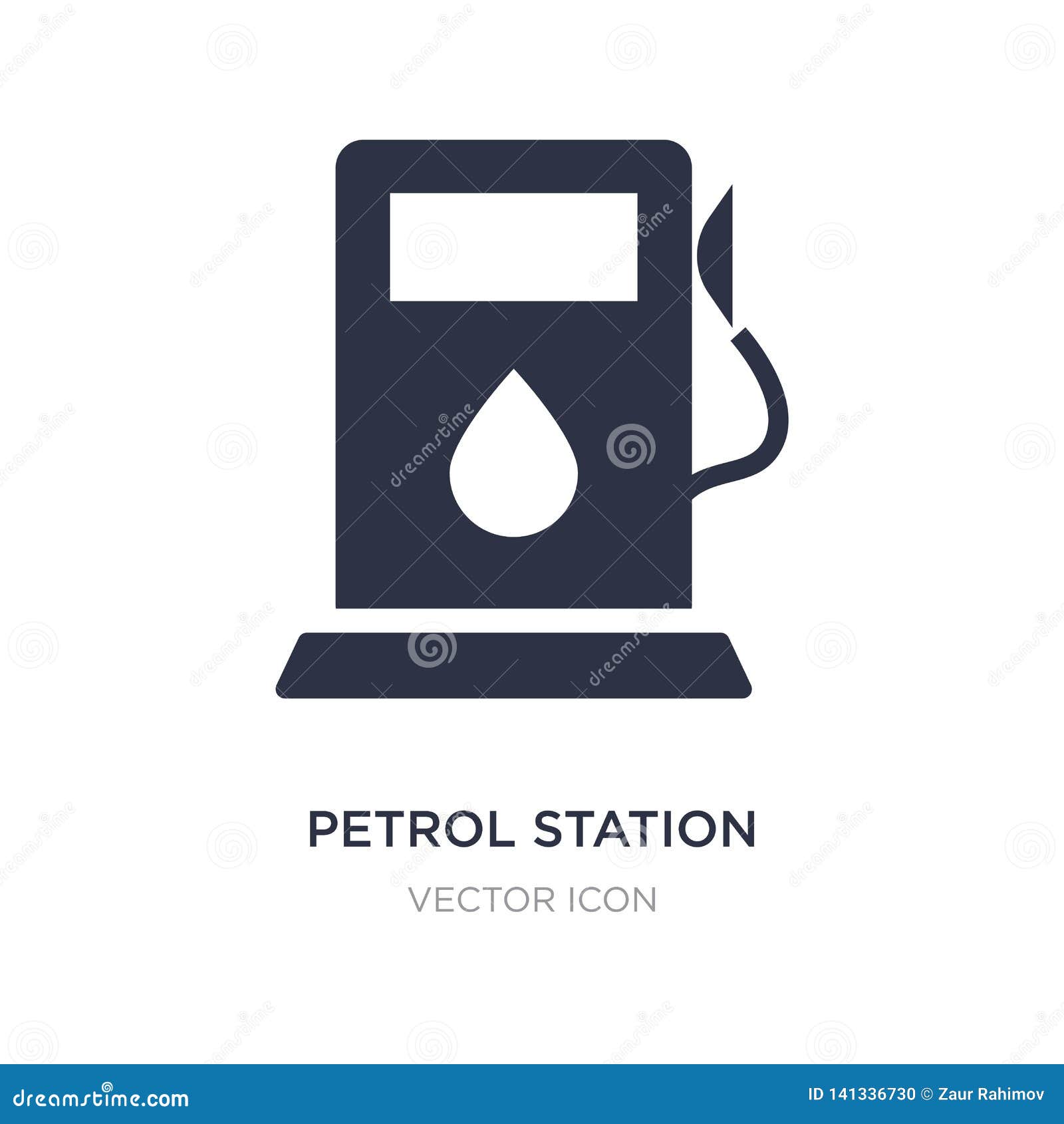 Icône de station-service sur le fond blanc Illustration simple d'élément de concept de transport conception de symbole d'icône de signe de station-service