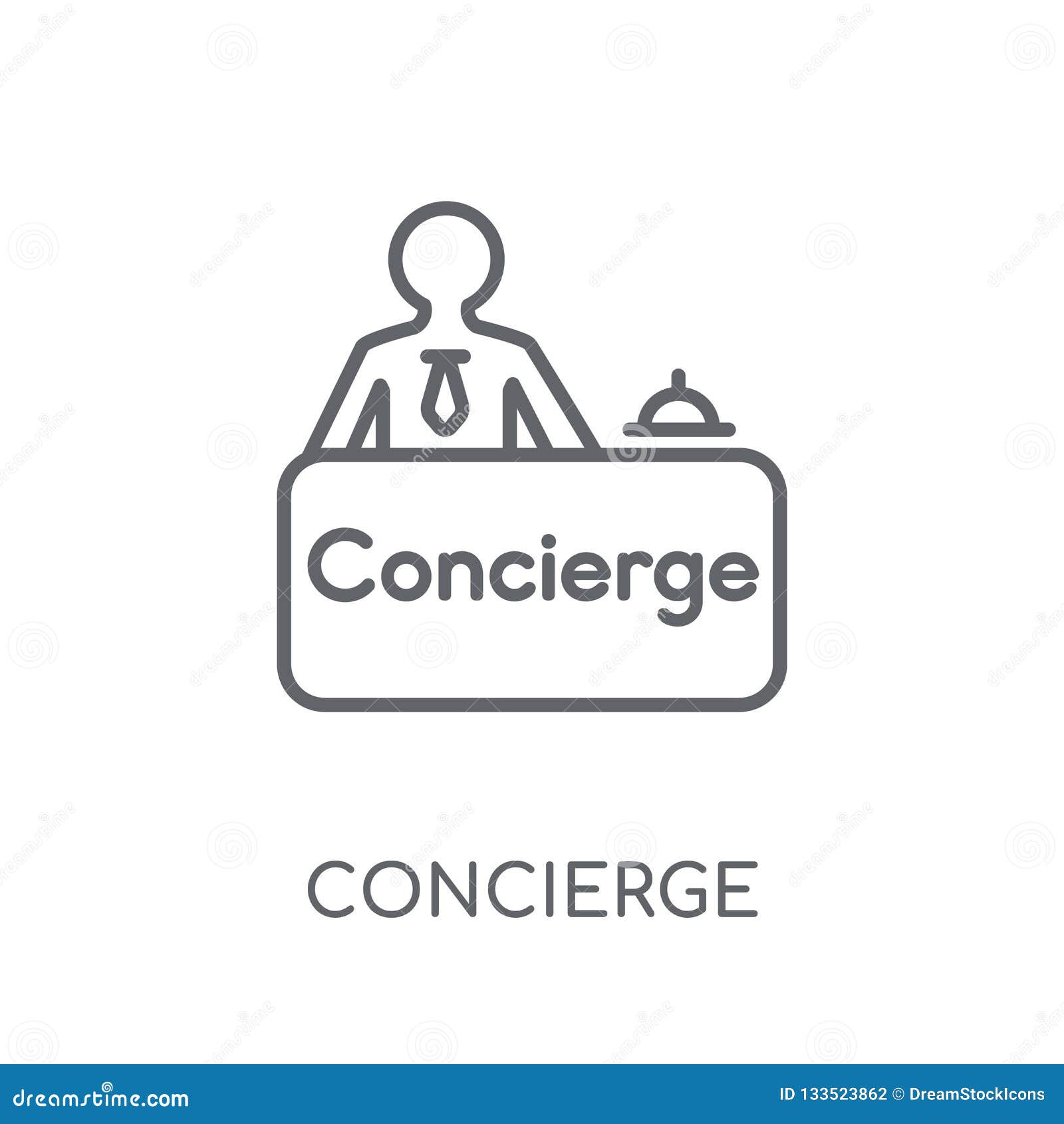Icône Linéaire De Concierge Concept Moderne De Logo De Concierge D