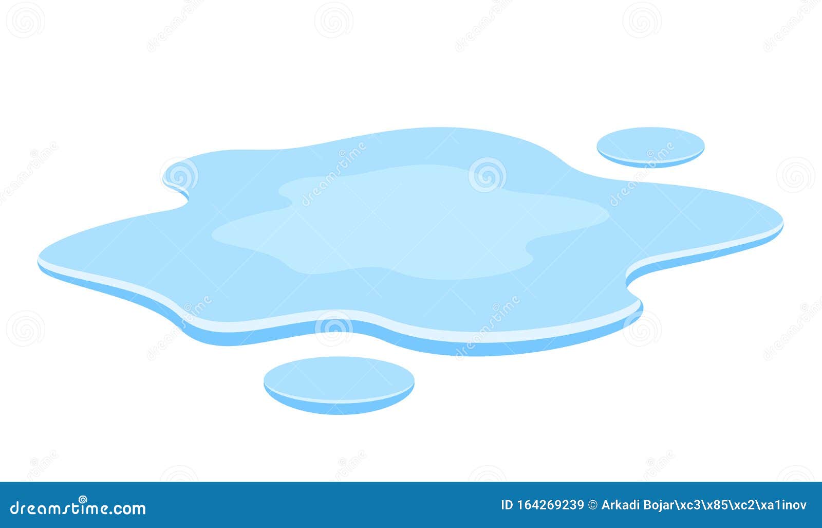 Icône Vectorielle De Déversement De La Flaque D'eau Illustration de