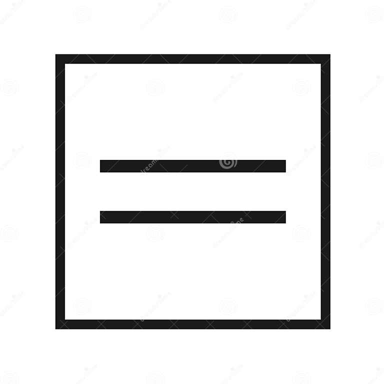 Icône Égale, Illustration Flat Du Symbole Signe Égal Vecteur Illustration de Vecteur