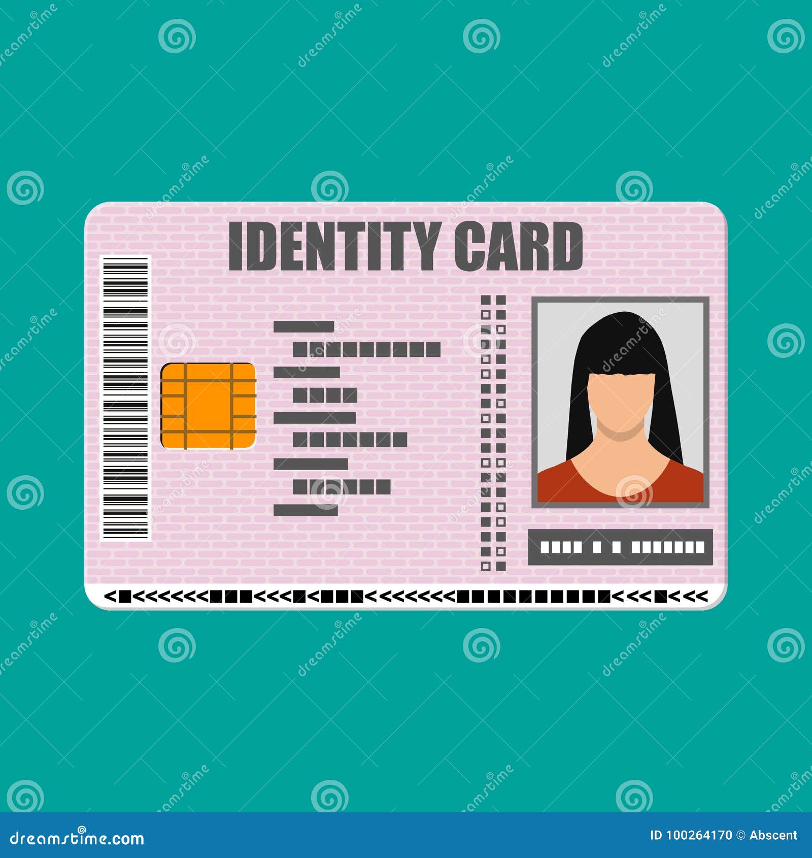 id card icon. identity card, national id card