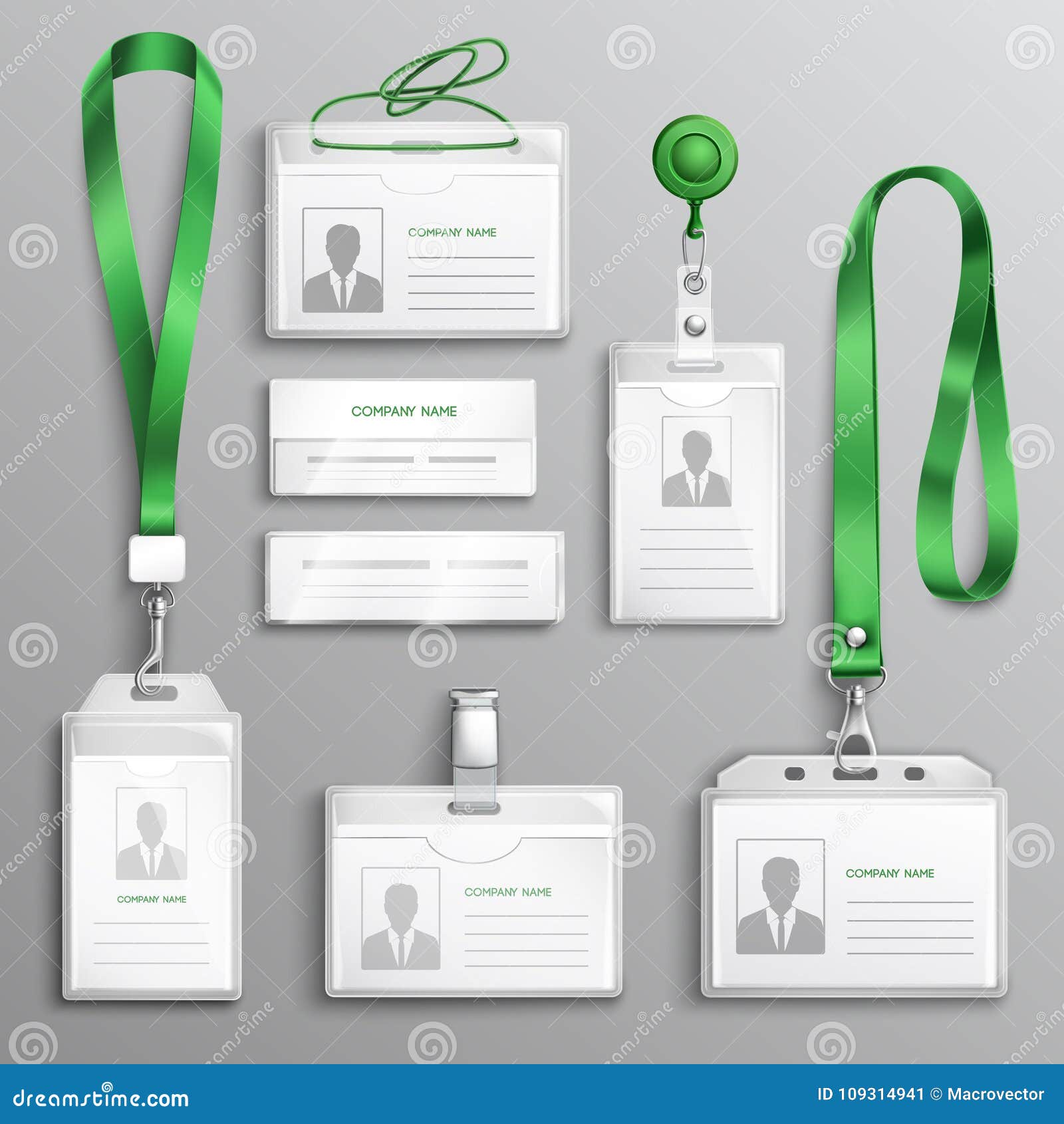 Green Volunteer Neck Lanyard & Green Double Sided ID Card Holder FREE POST lot 