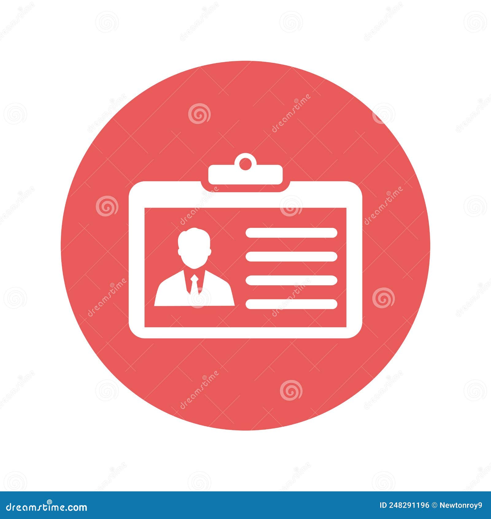 id, idcard, user icon. rounded  