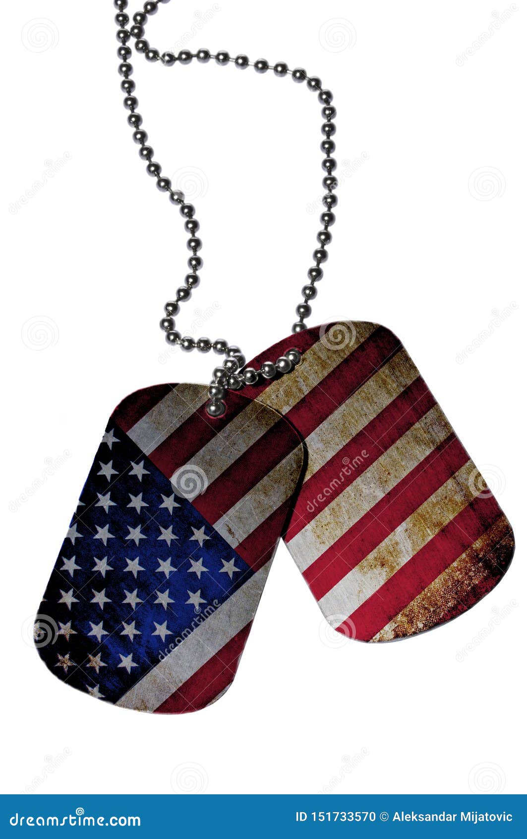 ID tags with USA flag stock photo. Image of honor, memorial 151733570