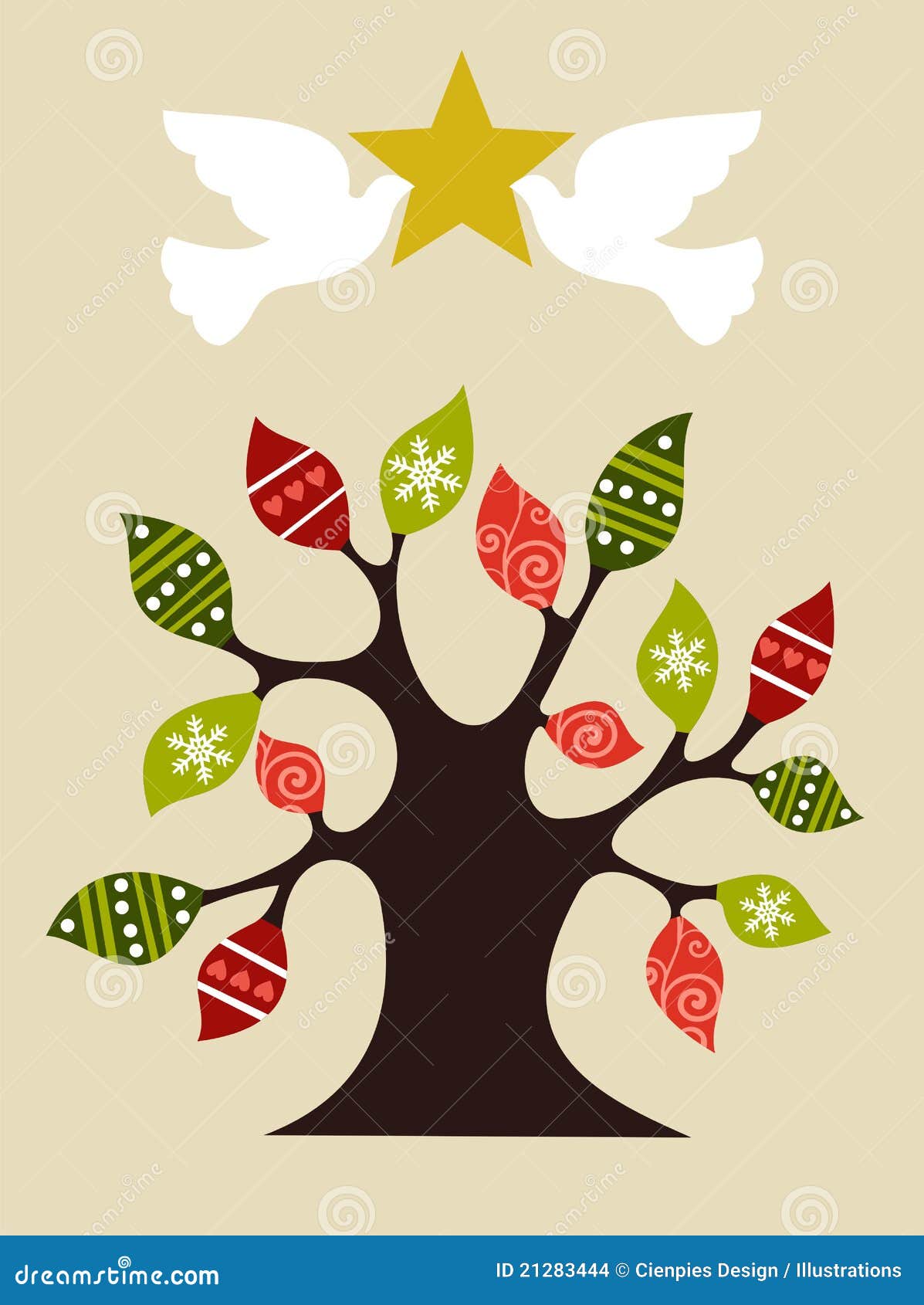 Natale Di Pace.Idea Di Disegno Dell Albero Di Natale Di Amore E Di Pace Illustrazione Vettoriale Illustrazione Di Dorato Idea 21283444