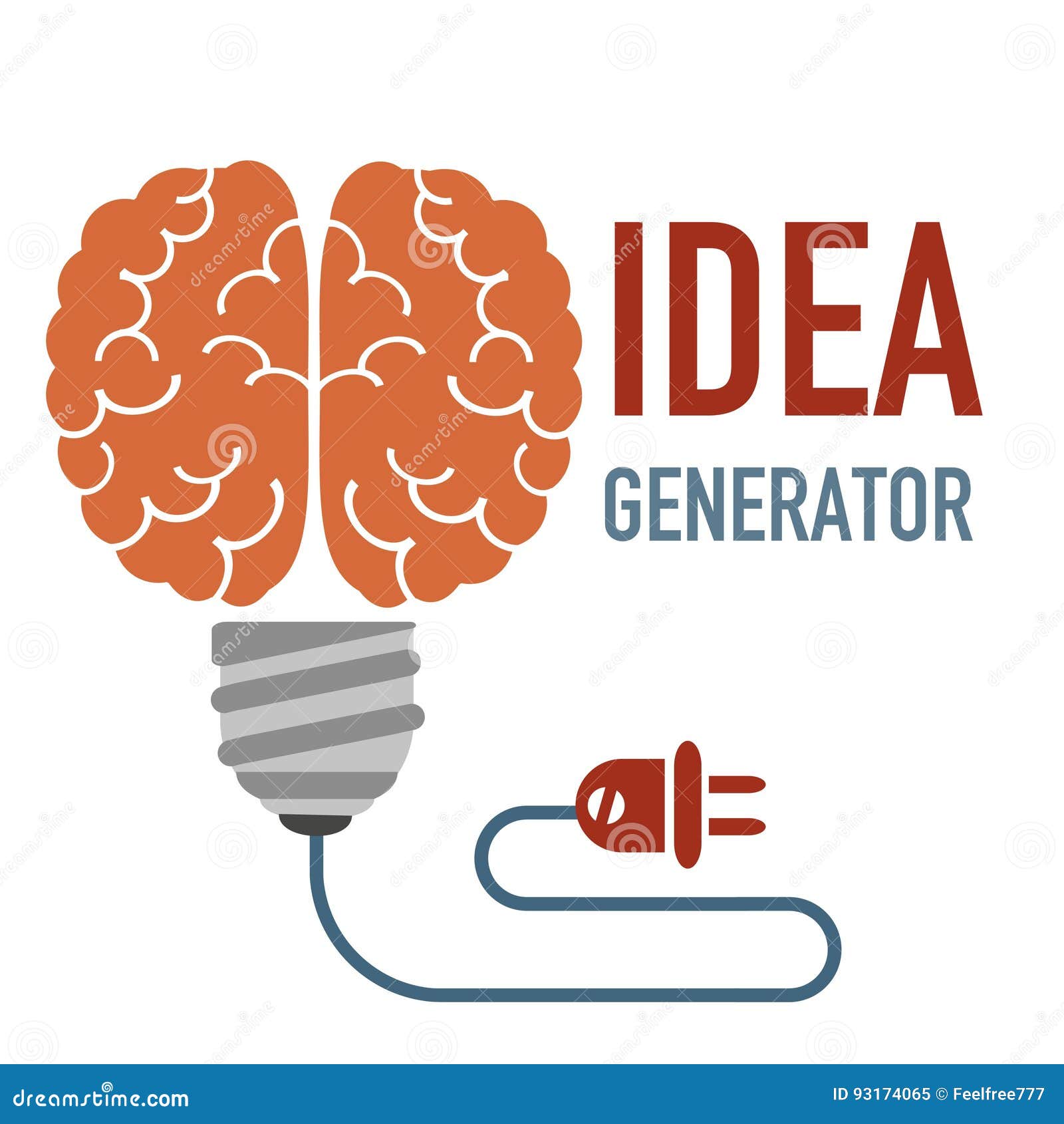 Idea Generator Concept Illustration Stock Vector - Illustration of presentation, mind: