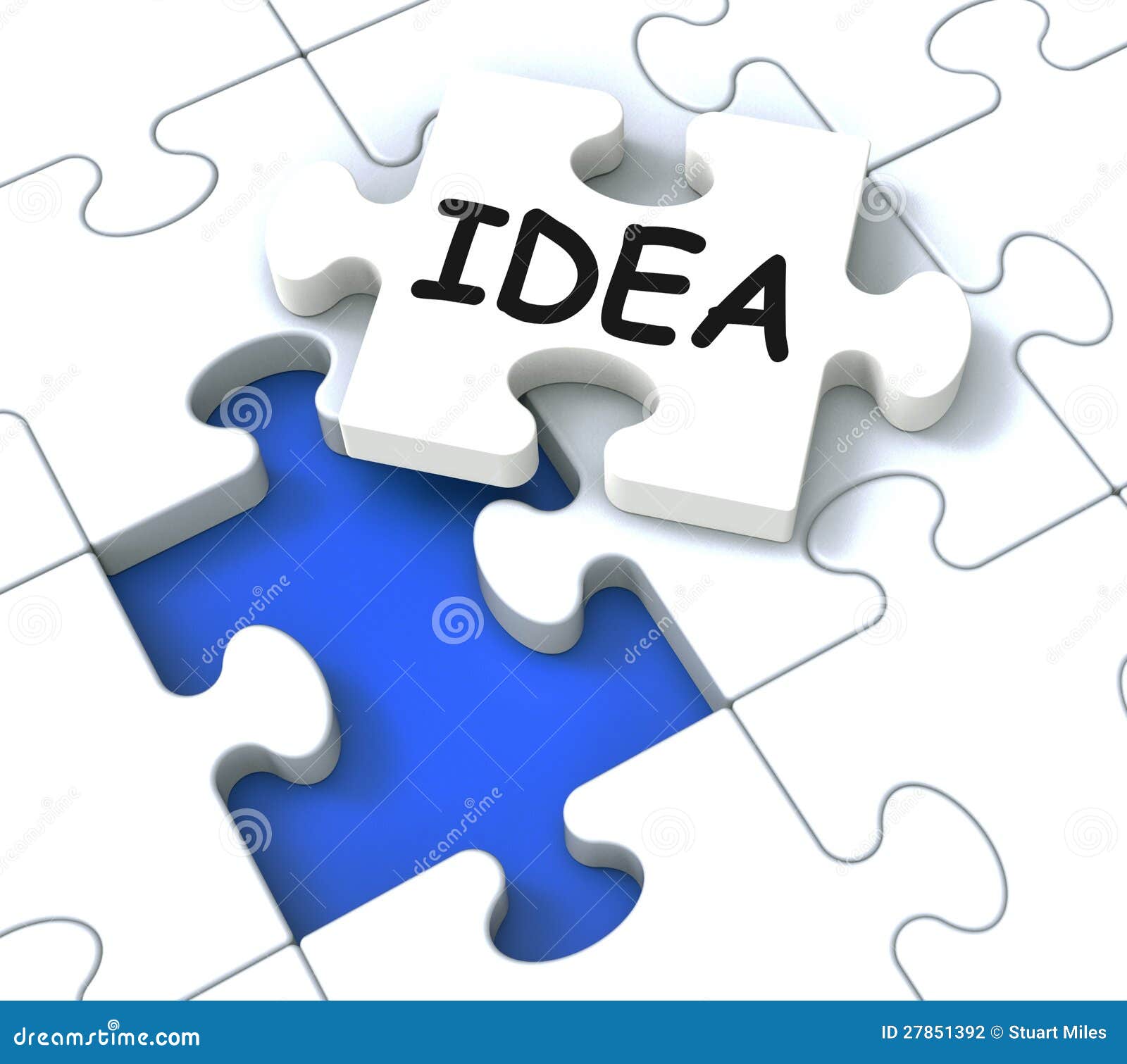 idea puzzle showing creative innovations