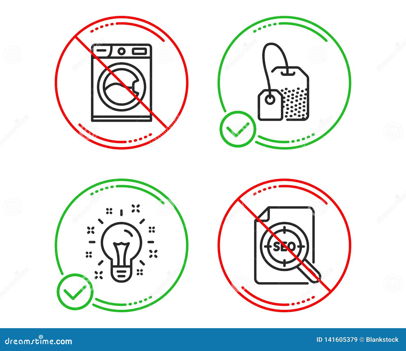 idea, washing machine and tea bag icons set. seo file sign. creativity, laundry service, brew hot drink. 