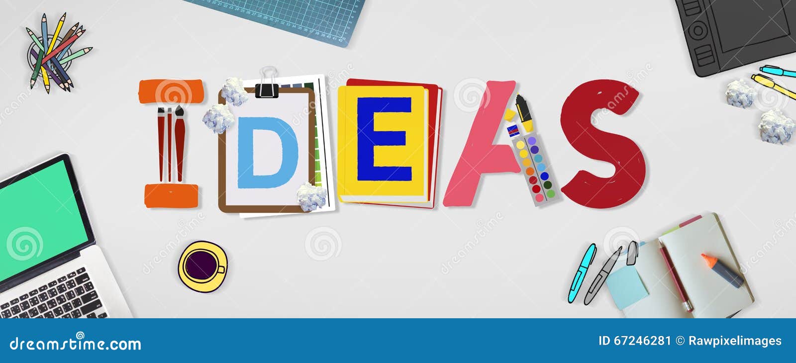 Ideas Creative Art Design Word Concept Stock Image Image