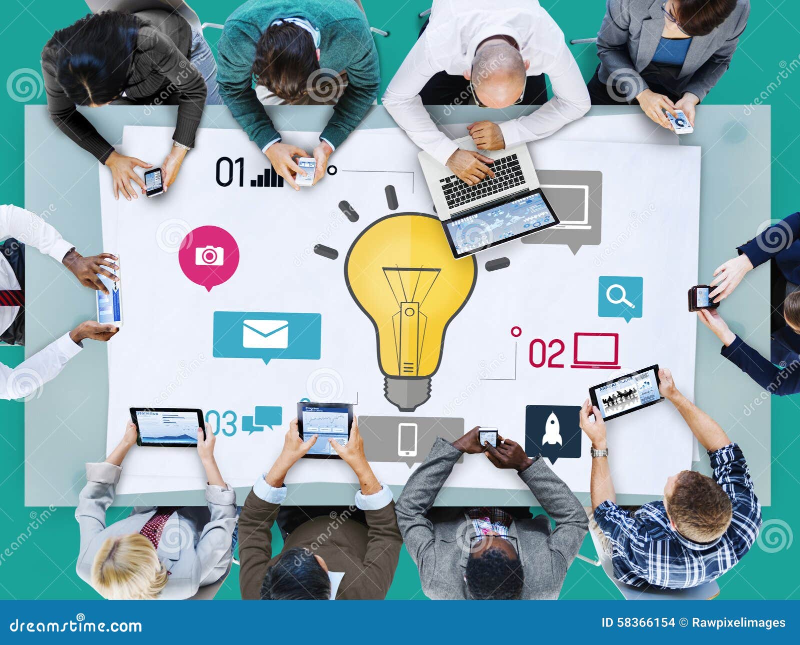 Ideas Innovation Creativity Knowledge Inspiration Vision Concept Stock