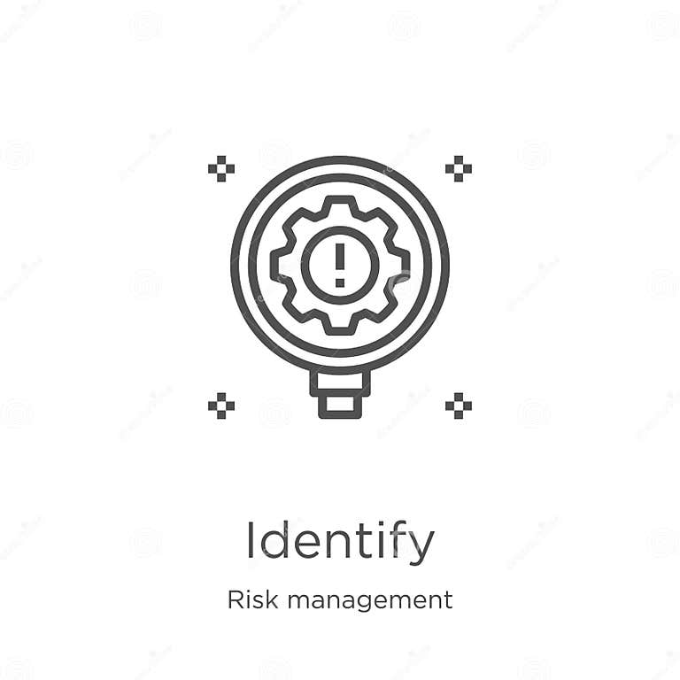 Identify Icon Vector from Risk Management Collection. Thin Line ...