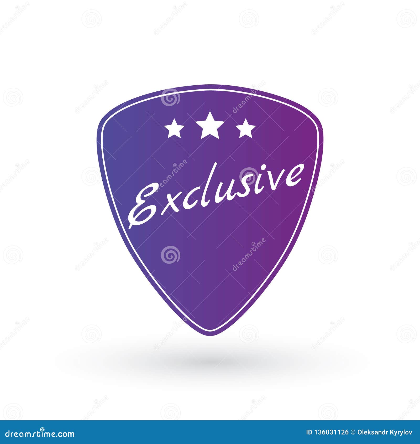 Identity Badge Label Emblem Logo Or Badge Template Exclusive Word And Stars Vector Illustration Isolated On White Background Stock Illustration Illustration Of Stars Business 136031126