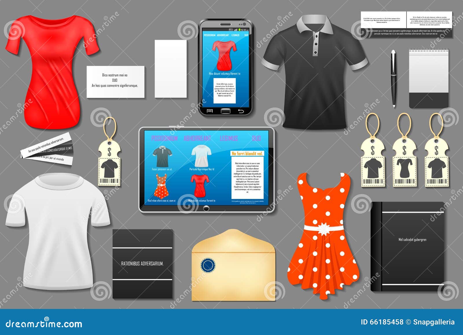 Download Identity Branding Mockup For Online Shopping Stock Vector - Illustration of eshopping, online ...