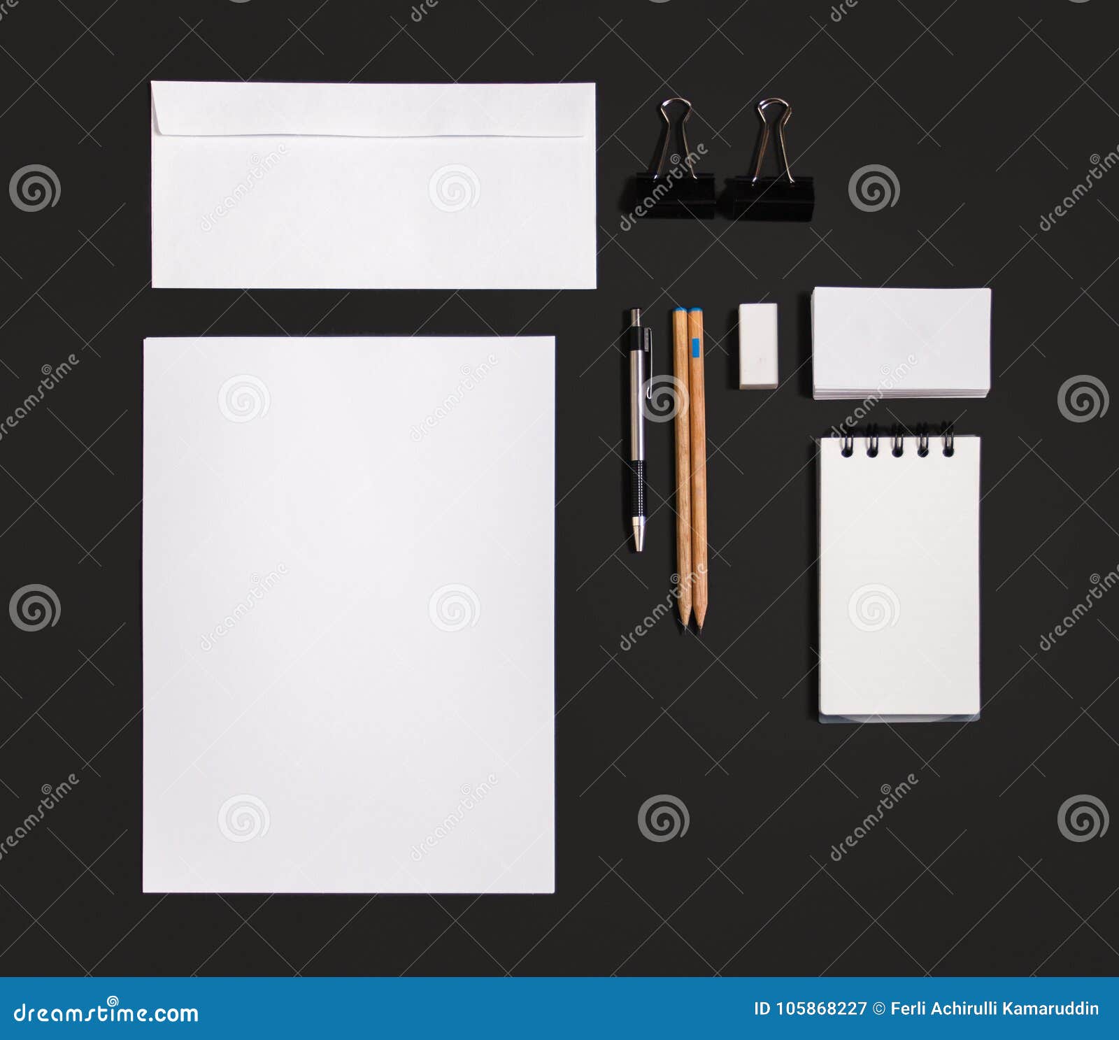 identity  template. stationary mock up