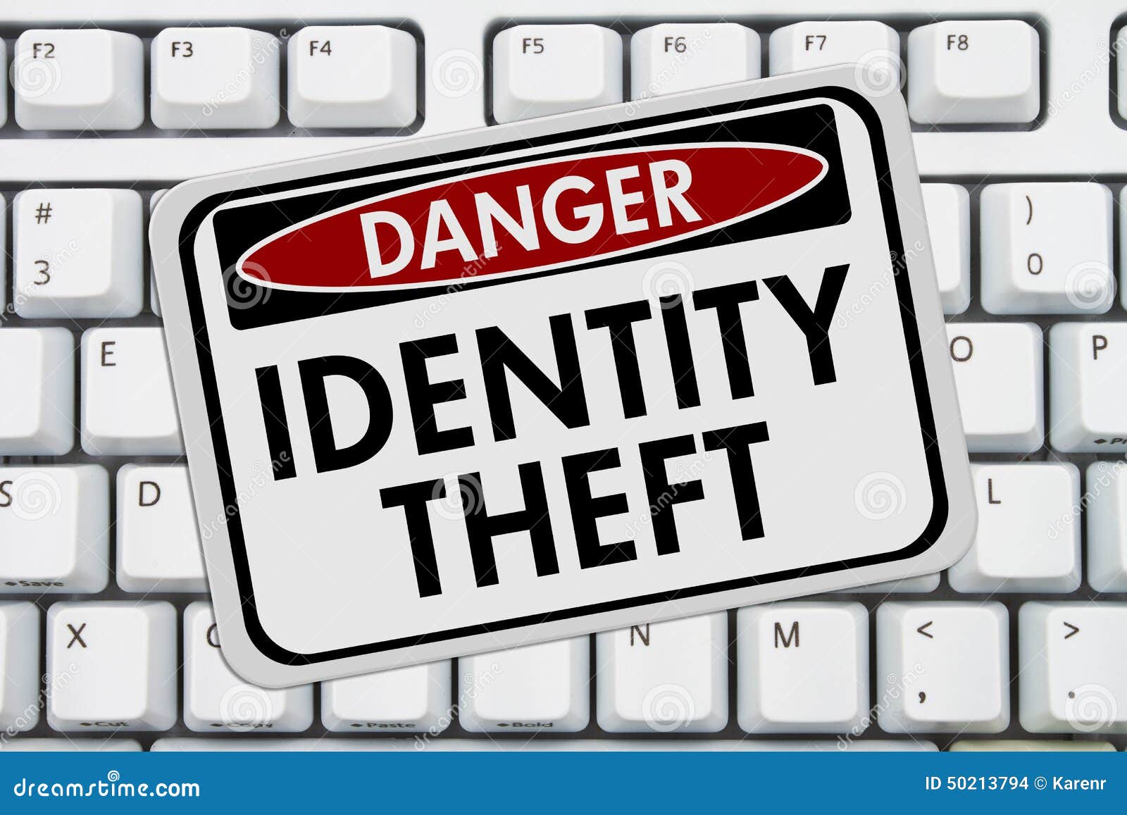 Identity Theft Danger Sign stock photo. Image of warning 50213794