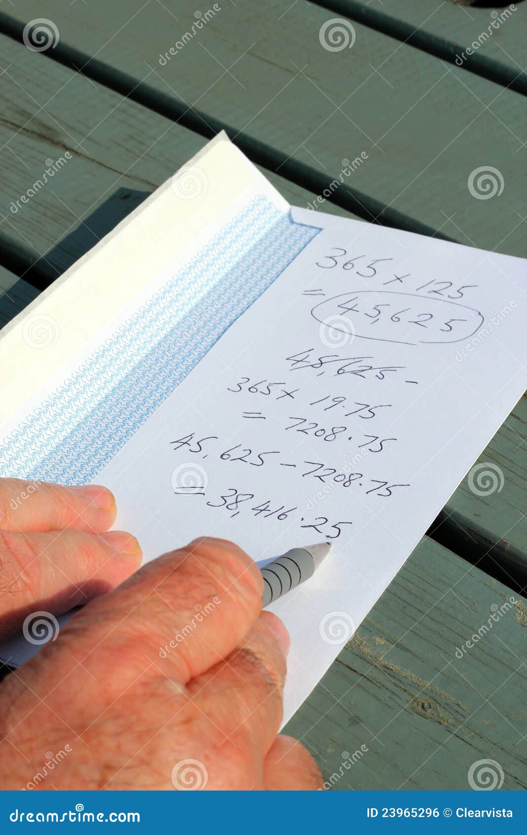 Idiom, Back-of-the Envelope Calculation. Stock Photo - Image of envelope,  calculation: 23965296