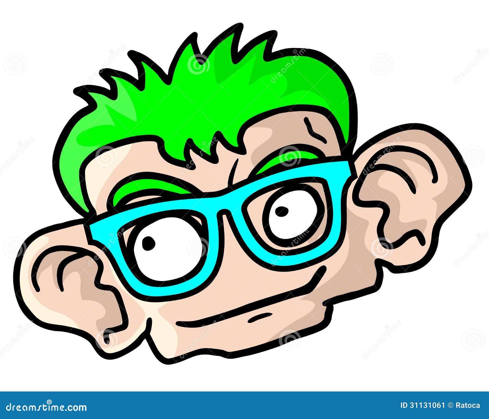 Idiot face stock vector. Illustration of adult, funny - 31131061, image size:1600x1370