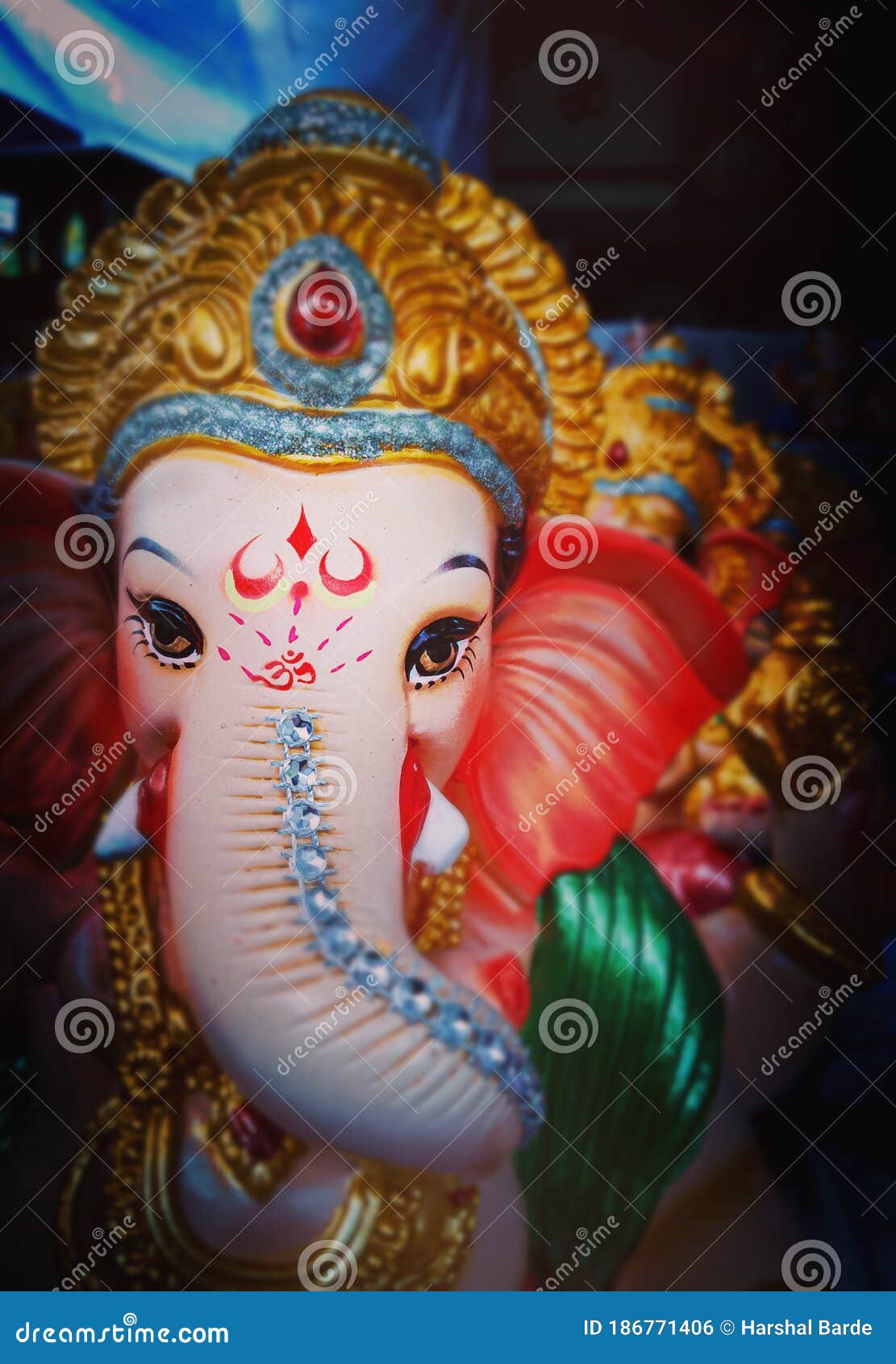 An Idol of Ganpati Bappa in the Shop for Sell Stock Photo - Image ...