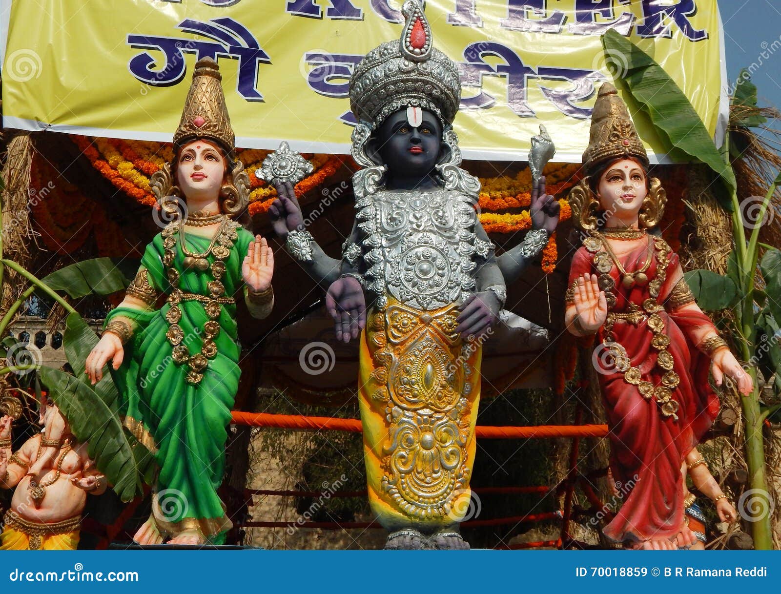 Idol Of Hindu God Venkateswara Balaji Editorial Stock Image Image Of Yatra Tirumala 70018859