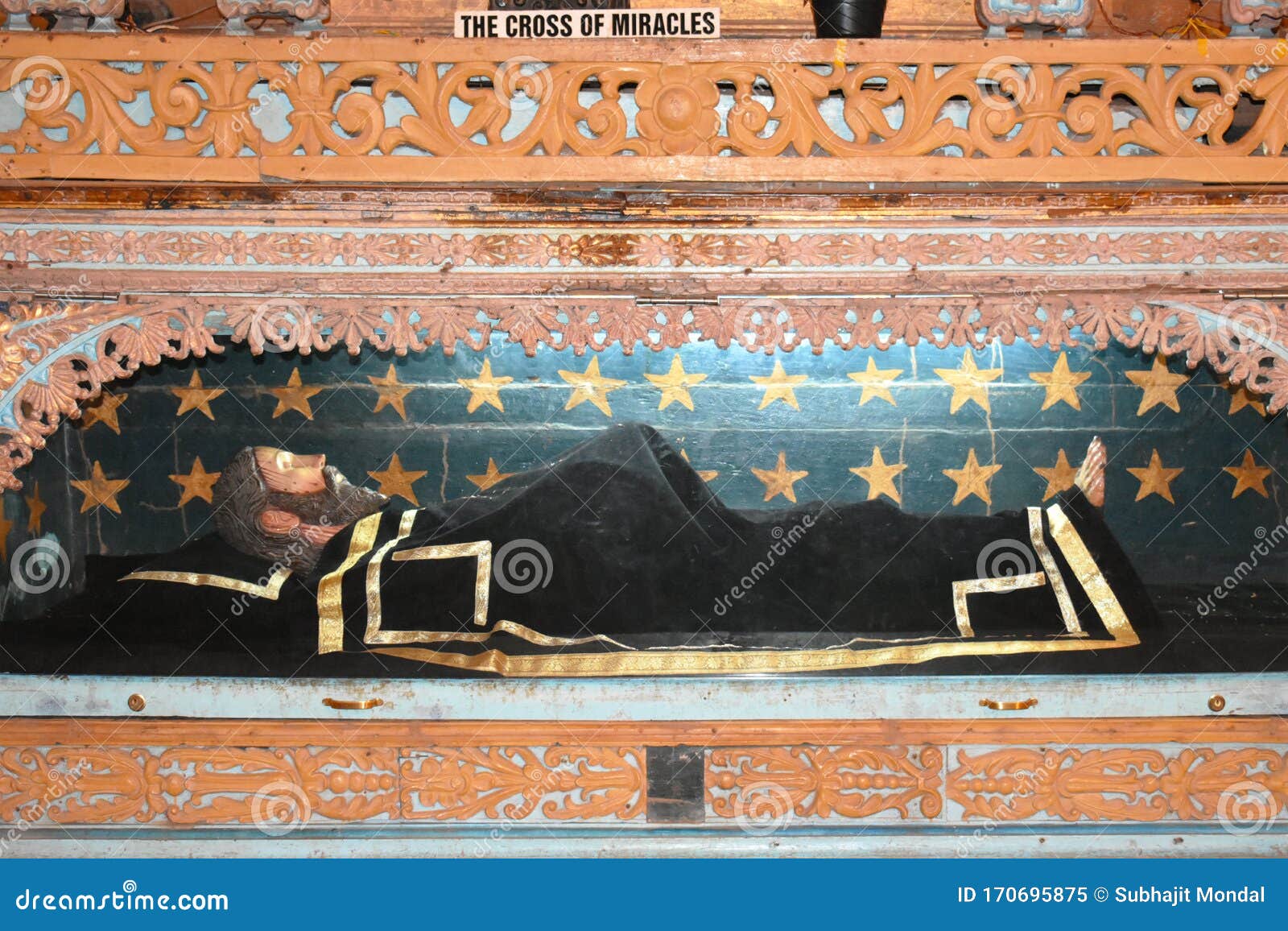 Idol of Jesus Christ Lying Inside a Church Stock Image Image of empty