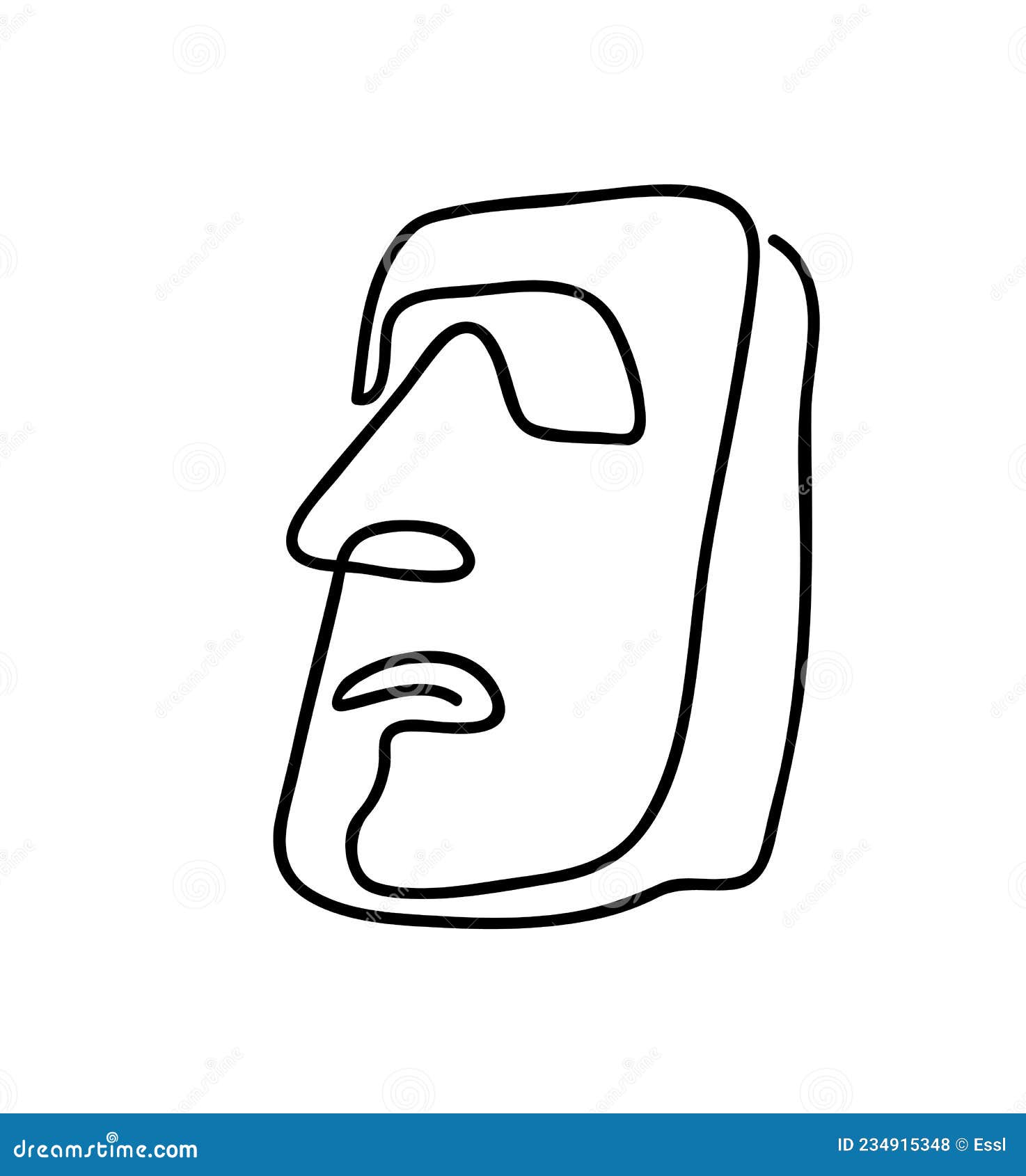 Idol, Moai Religion Sight of Easter Island Stock Vector - Illustration of  history, heritage: 234915348