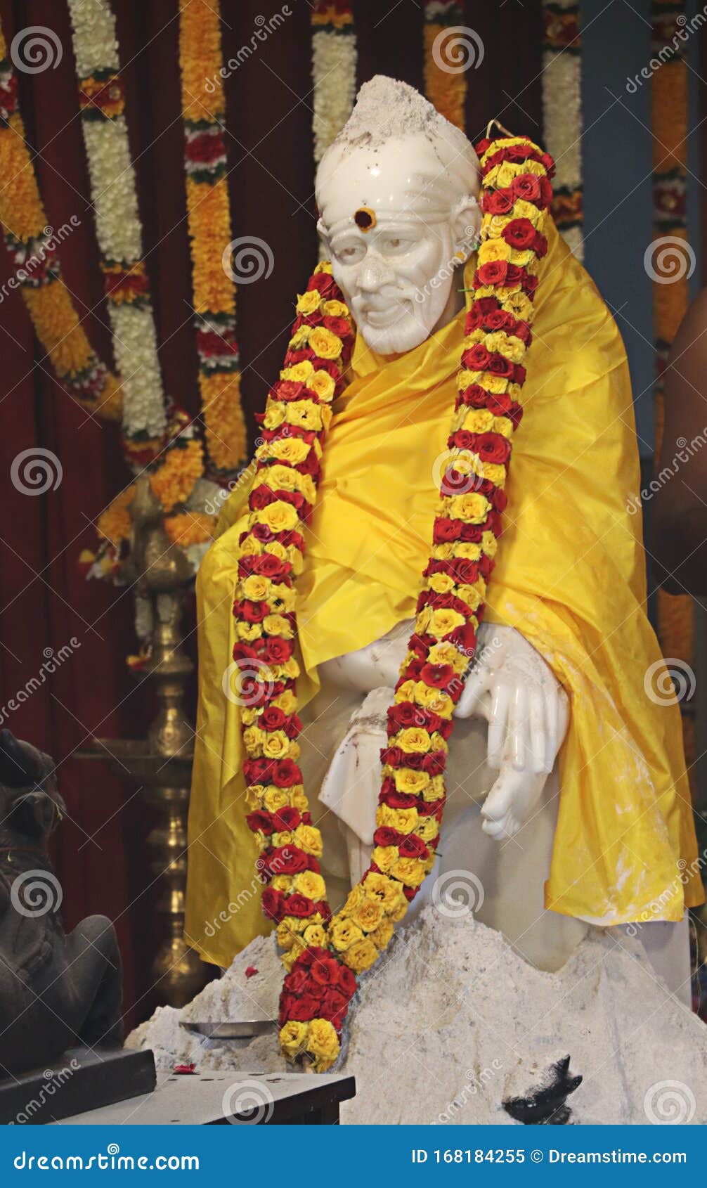 Shirdi Sai Baba, an Indian God Stock Image - Image of garland ...