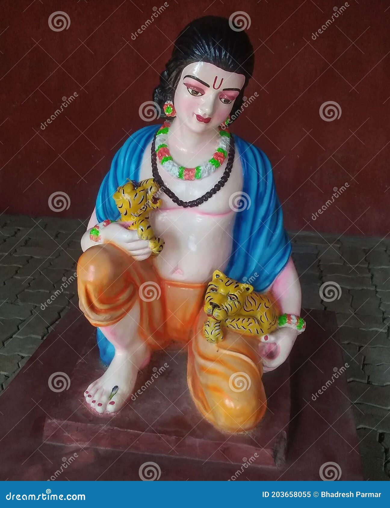 Idols of Hindu deities stock image. Image of head, mythology 203658055