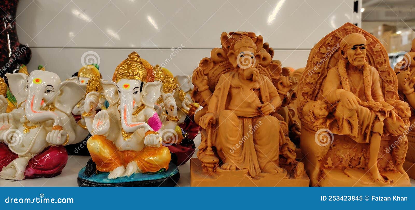 Idols of Lord Ganesha and Sai Baba Stock Image Image of hindu, baba