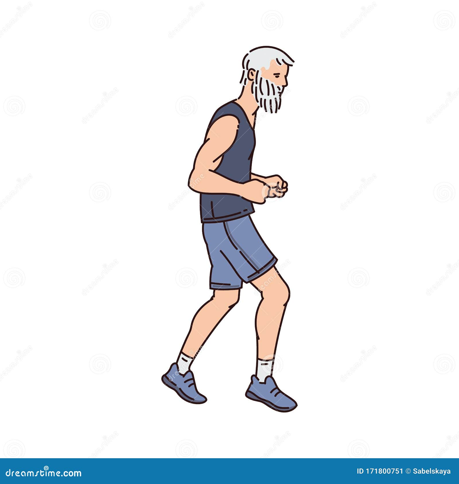 Desenho De Uma Linha De Um Atleta Que Corre Rápido. Desenho