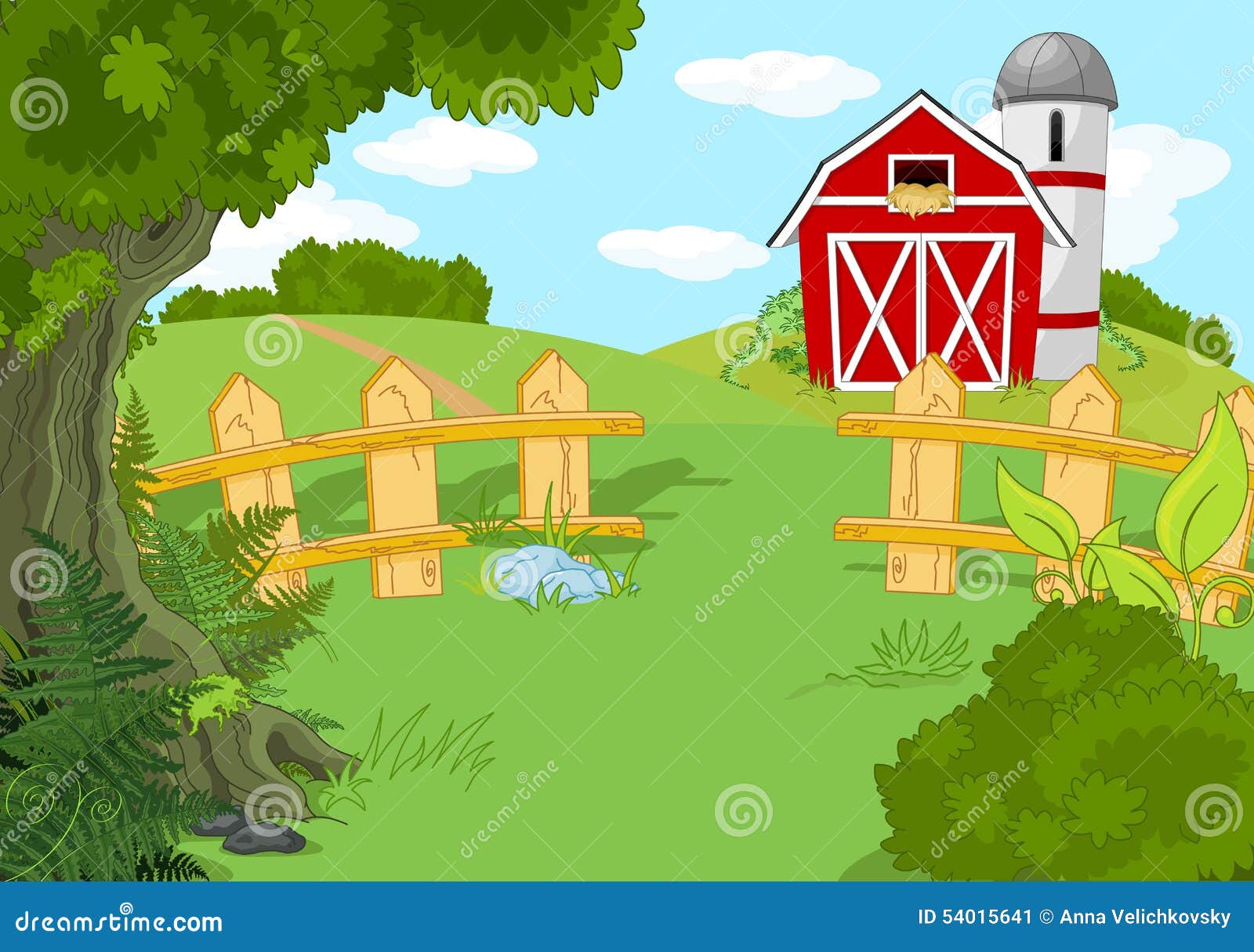 idyllic farm landscape