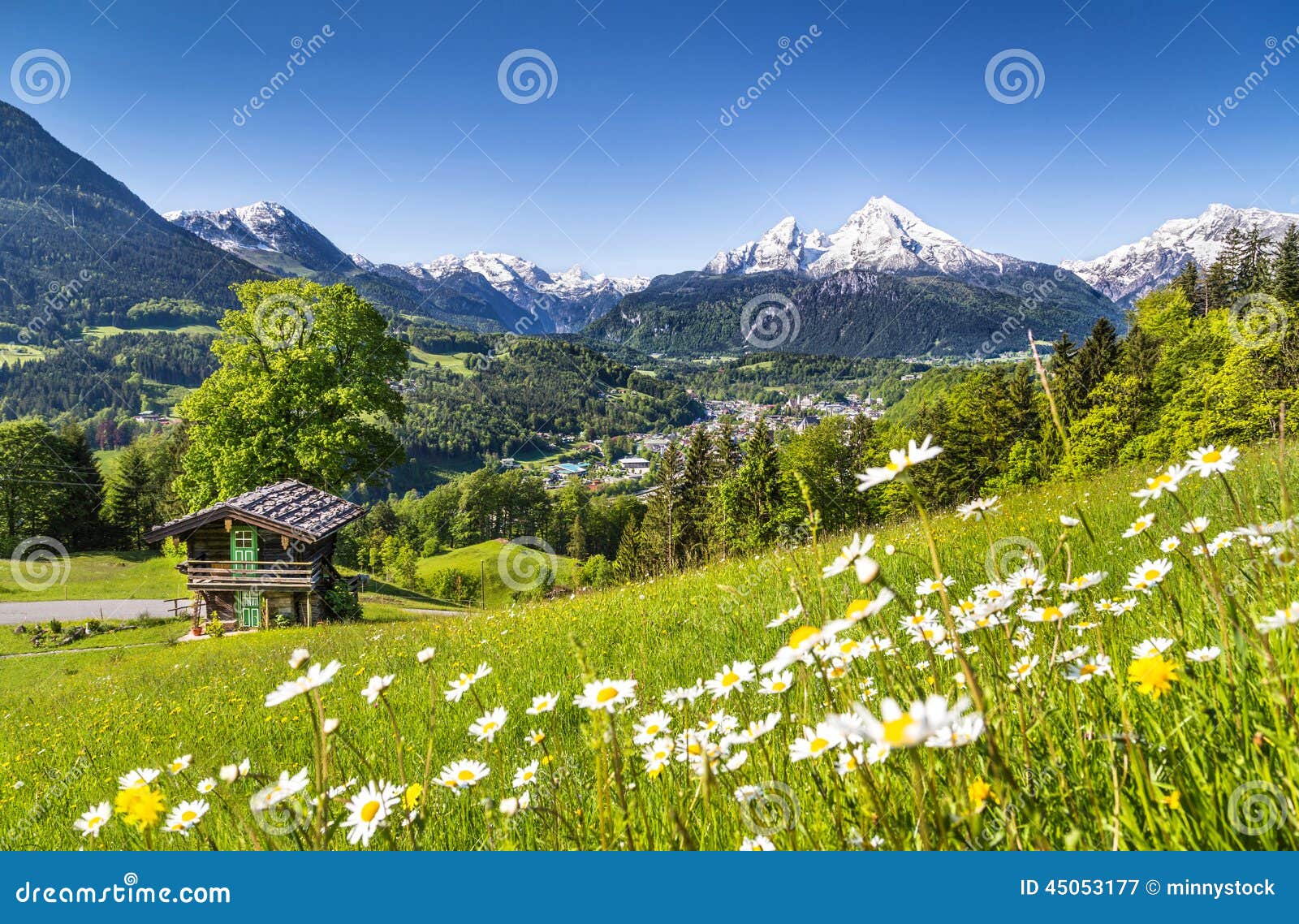 idyllic landscape in the bavarian alps, berchtesgaden, germany