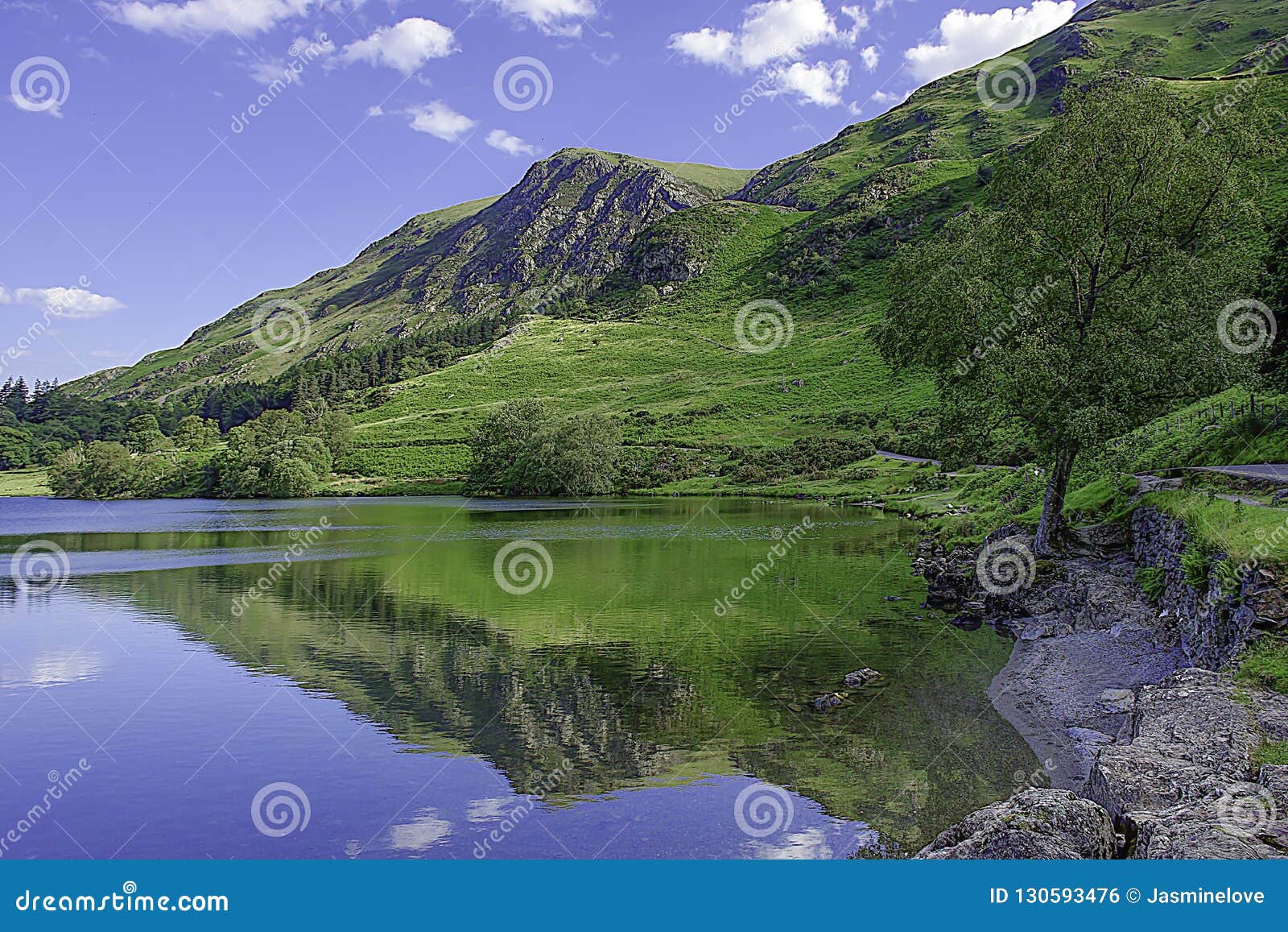 Idyllic Landscape of Lake District National Park, Cumbria, UK Stock ...