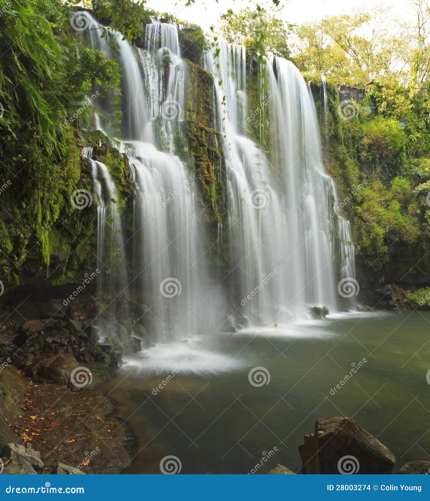 idyllic llano de cortes waterfalls