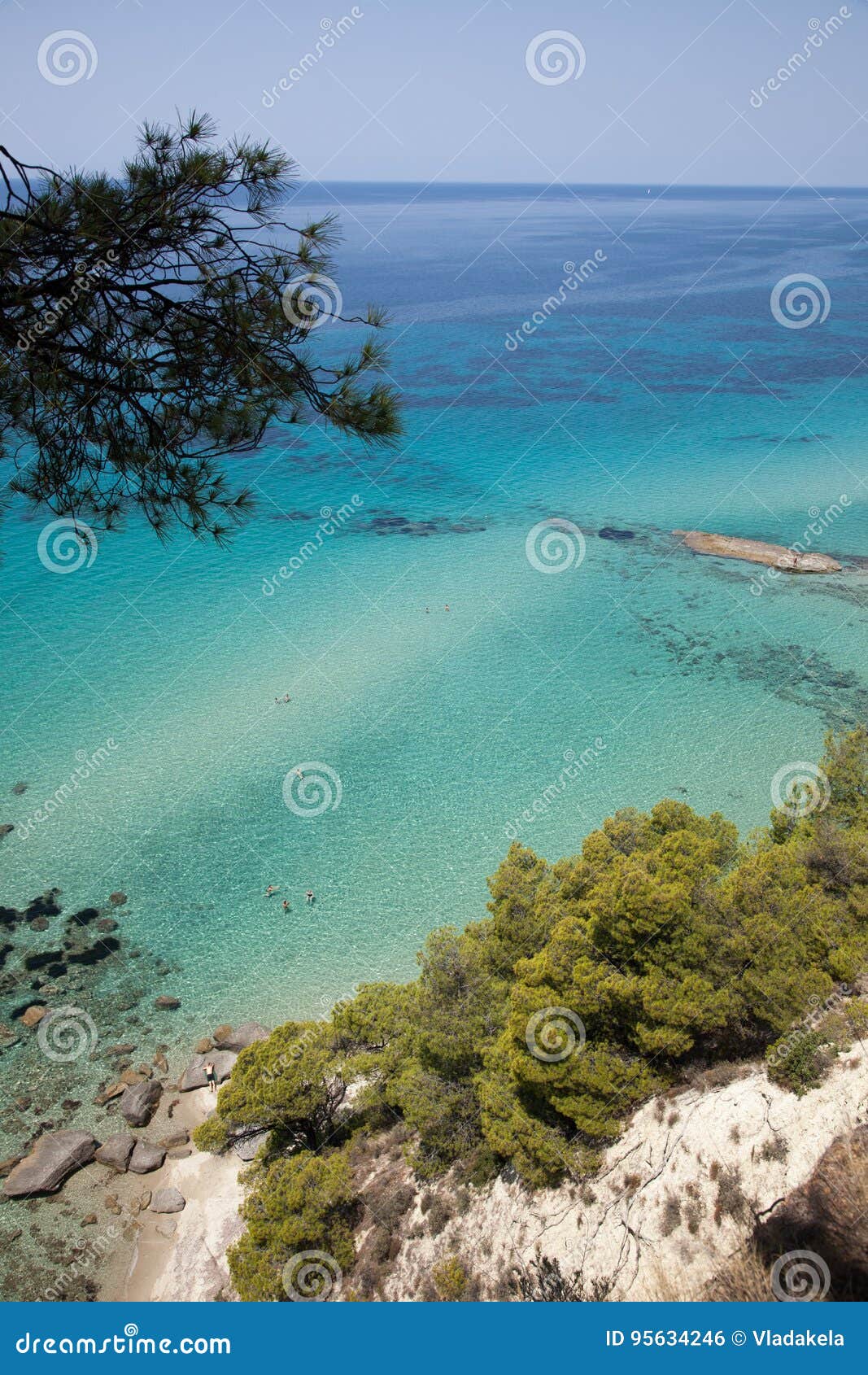 Idyllic View of the Beautiful Beach of Greece,siviri.Mediterranean Sea  Stock Photo - Image of rock, deia: 95634246