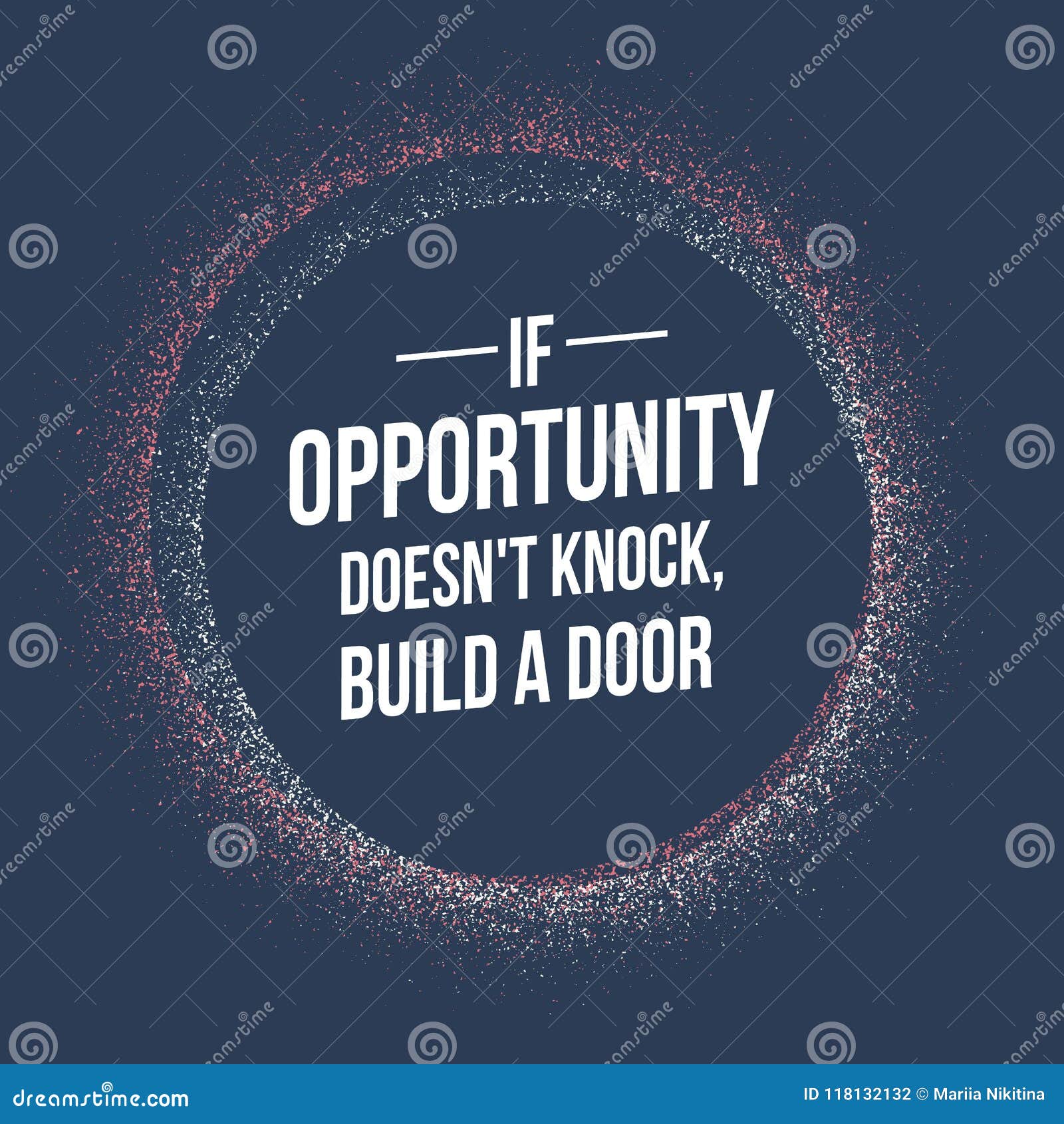 If Opportunity Does Not Knock Quotes Stock Vector - Illustration of  information, opportunity: 118132132
