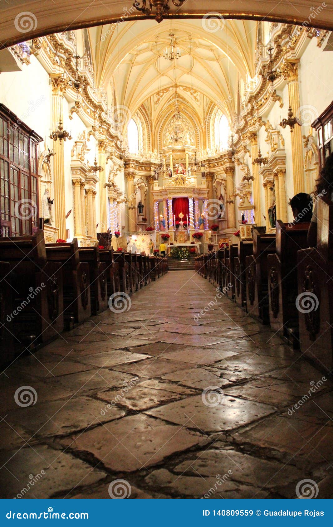 Interior Of A Colonial Style Church Heritage Of The Spanish