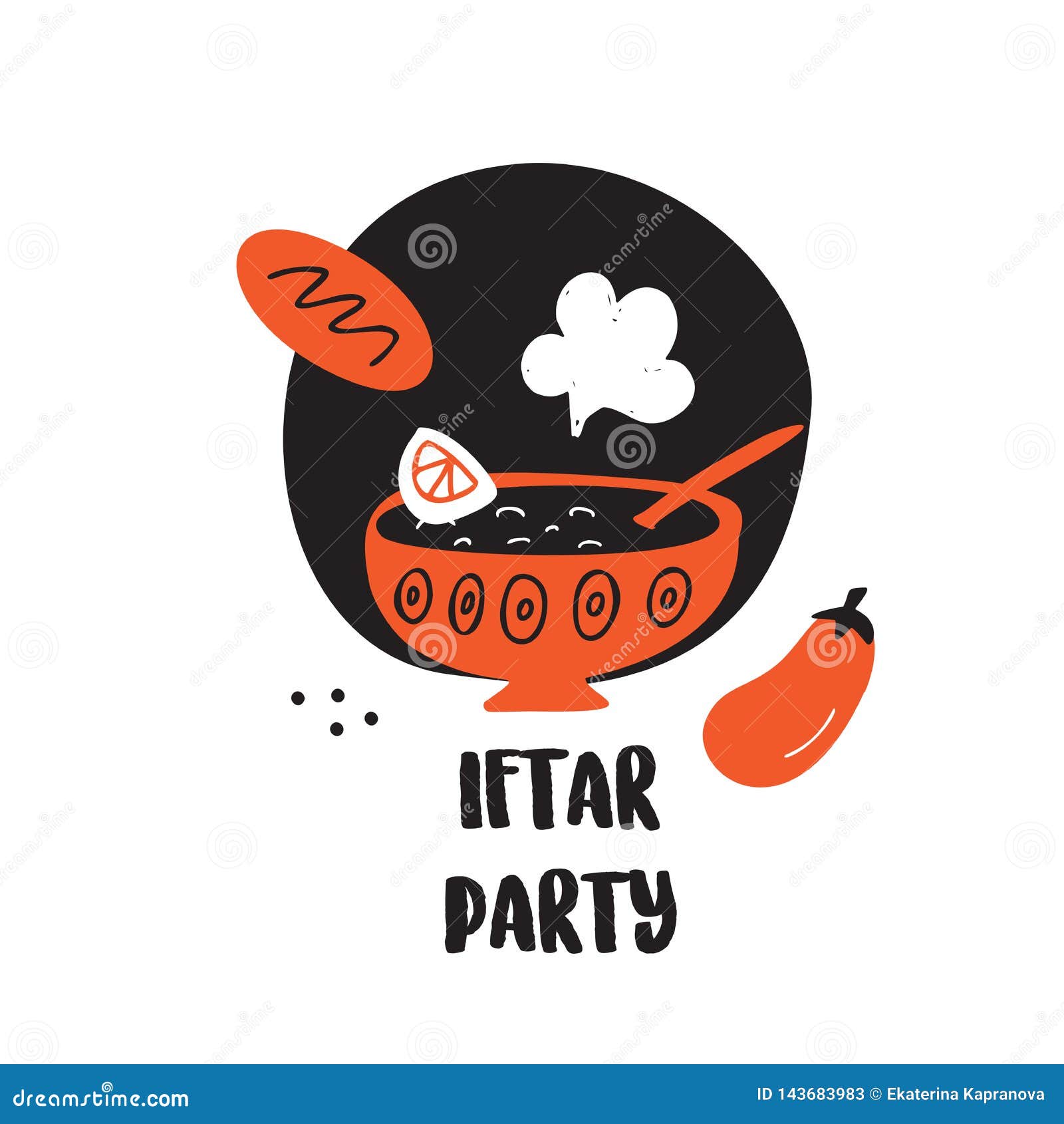 Iftar Party. Funny Illustration of Abstract Middle Eastern Food, Made in  Vector. Stock Vector - Illustration of meal, holy: 143683983
