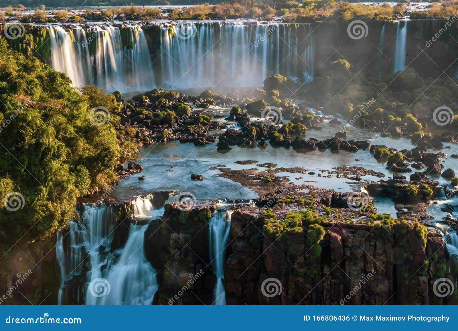 igauzu waterfall, brazil - colorful iguazu waterfall - cataratas do iguasu, brasil unesco world heritage