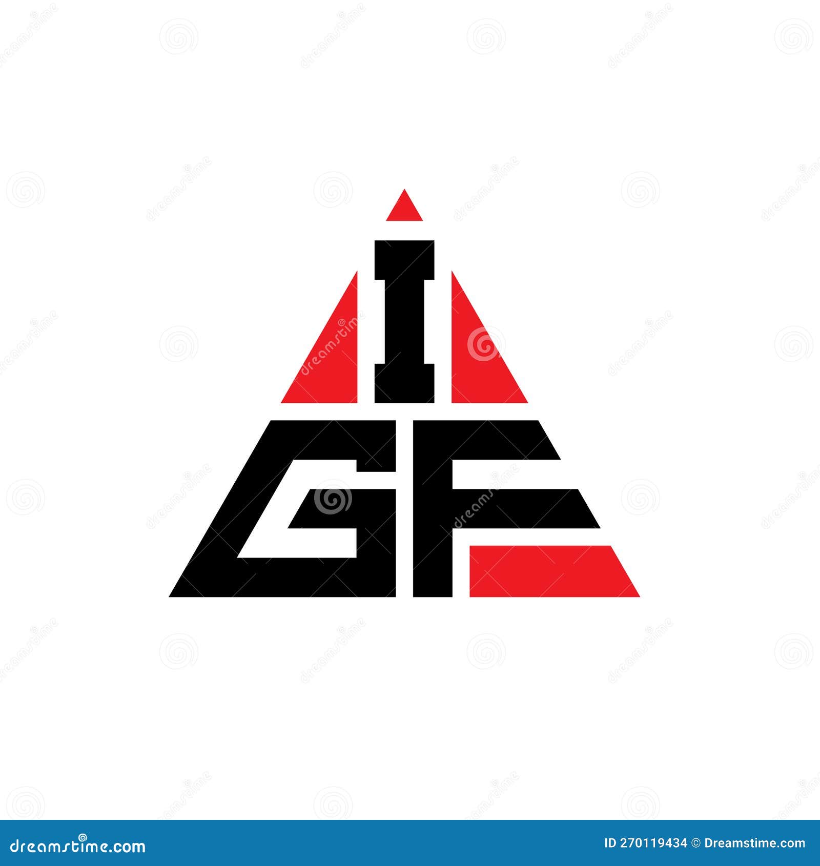 igf triangle letter logo  with triangle . igf triangle logo  monogram. igf triangle  logo template with red