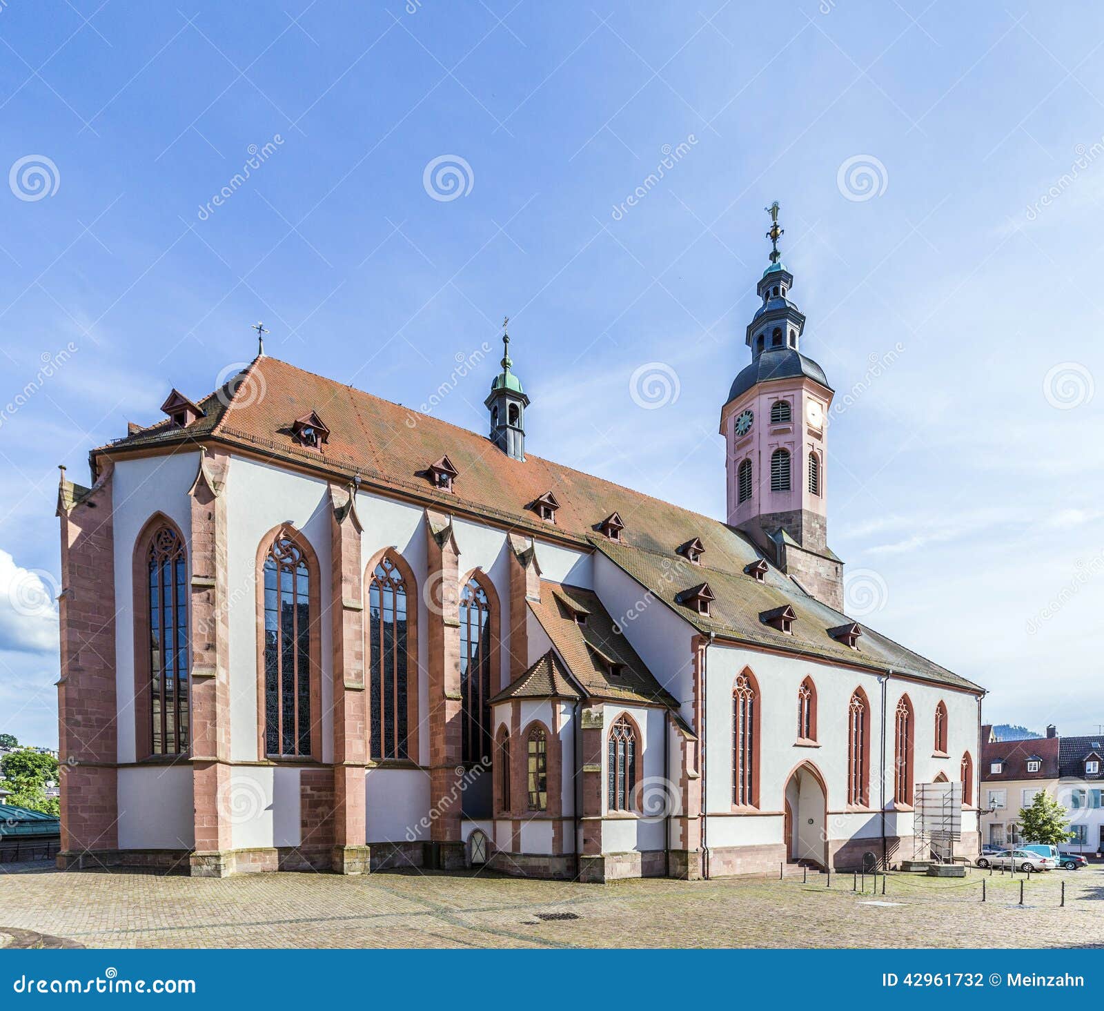 Iglesia BadenBaden De Stiftskirche Foto de archivo Imagen de europa