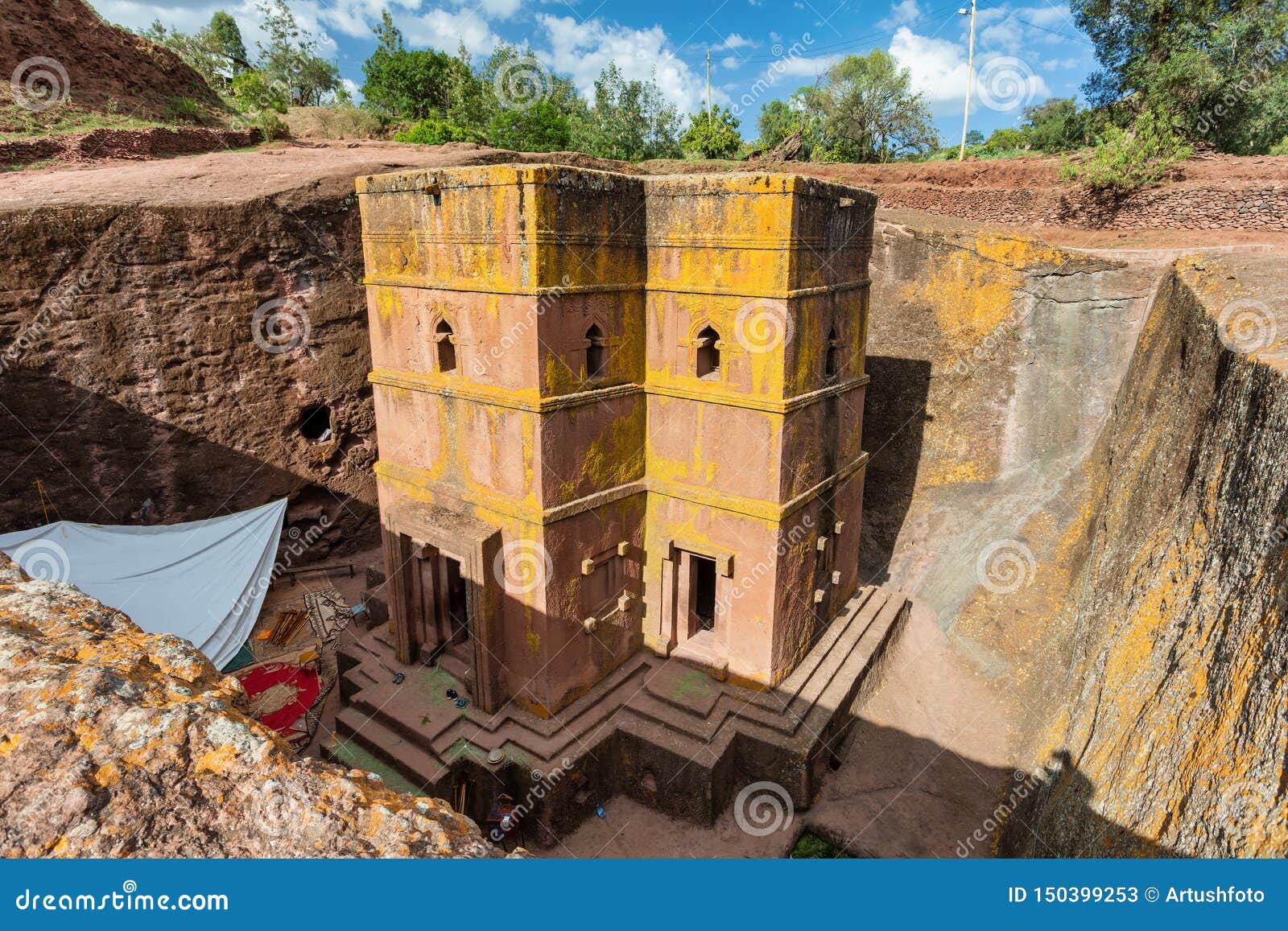 Iglesia De San Jorge, Lalibela Etiopía Imagen de archivo - Imagen de  sature, exterior: 150399253