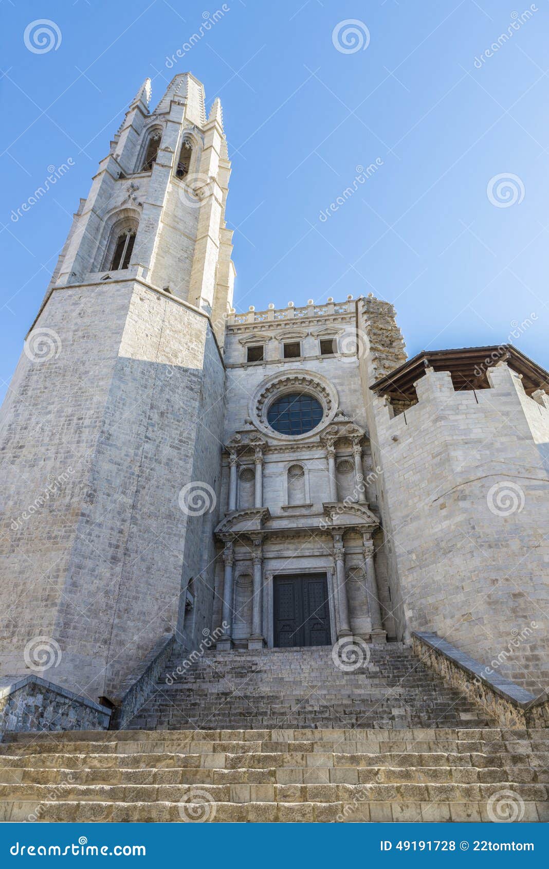 Iglesia De Sant Feliu, Girona, España Foto de archivo - Imagen de  cristianismo, turista: 49191728