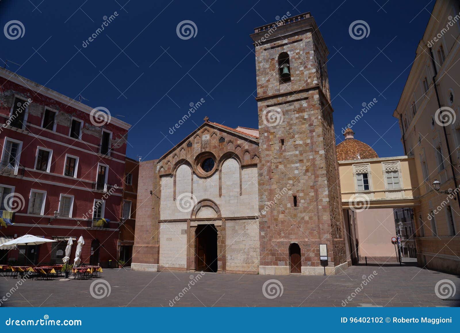 Iglesias Sardinien Cattedrale Di Santa Chiara Stockfoto Bild Von Denkmal Grenzstein